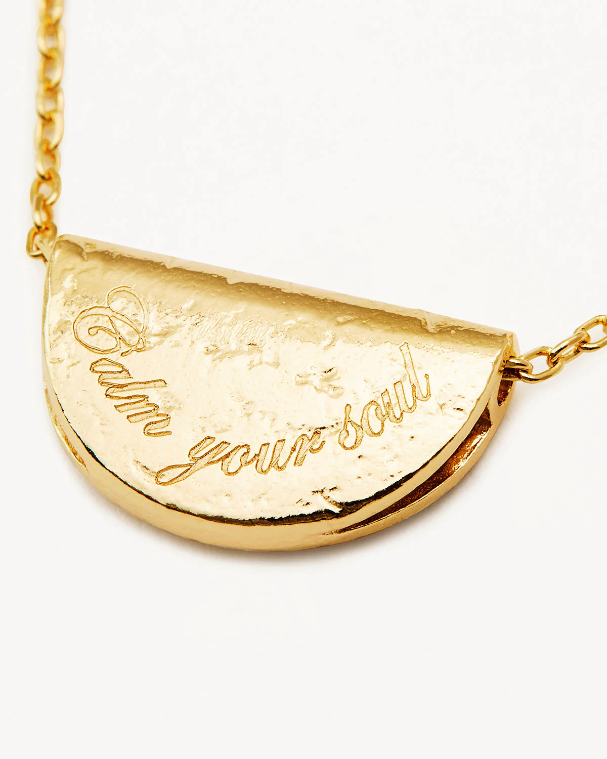 18k Gold Vermeil Lotus Birthstone Necklace - March - Aquamarine - Image 4