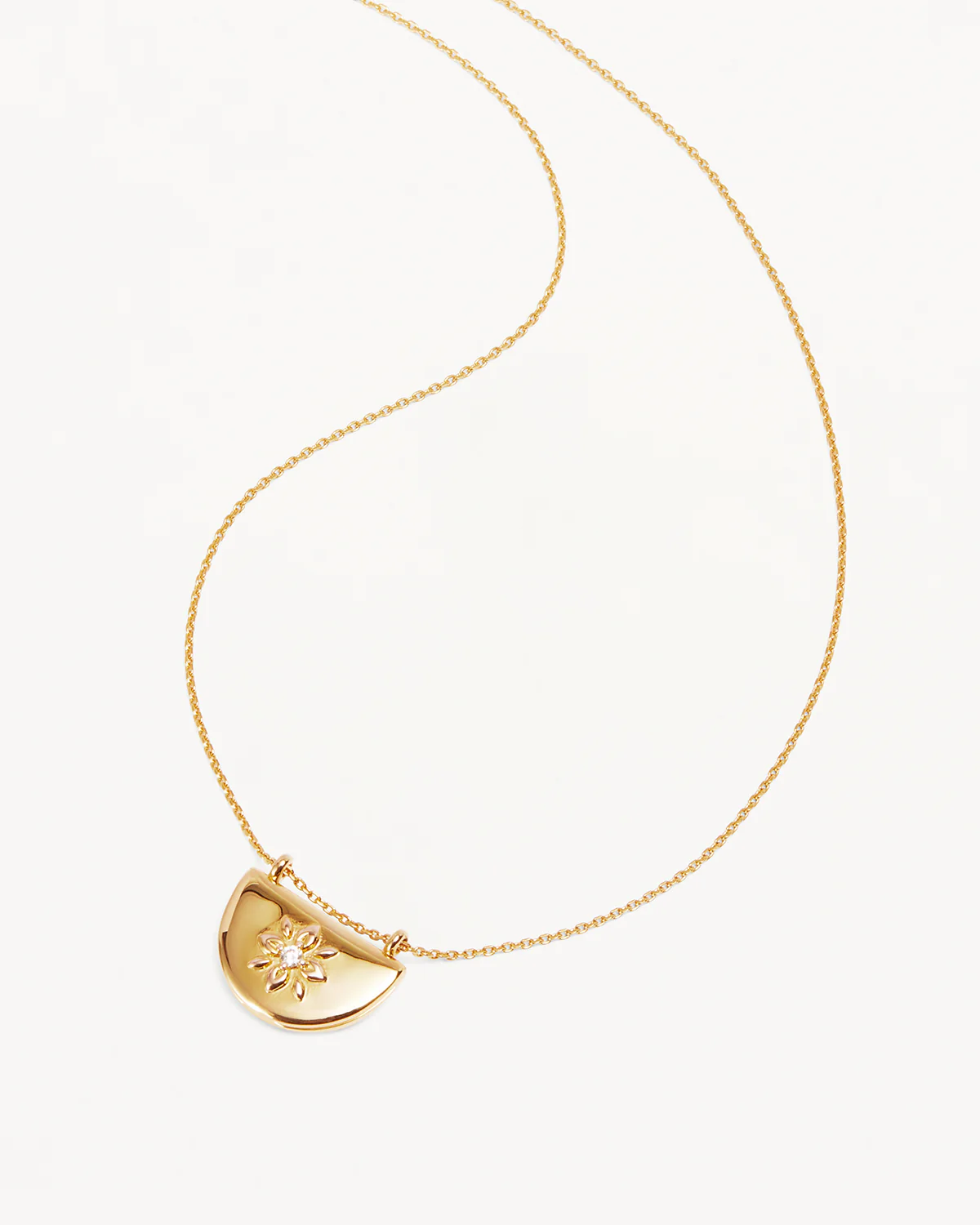 18k Gold Vermeil Lotus Locket Necklace