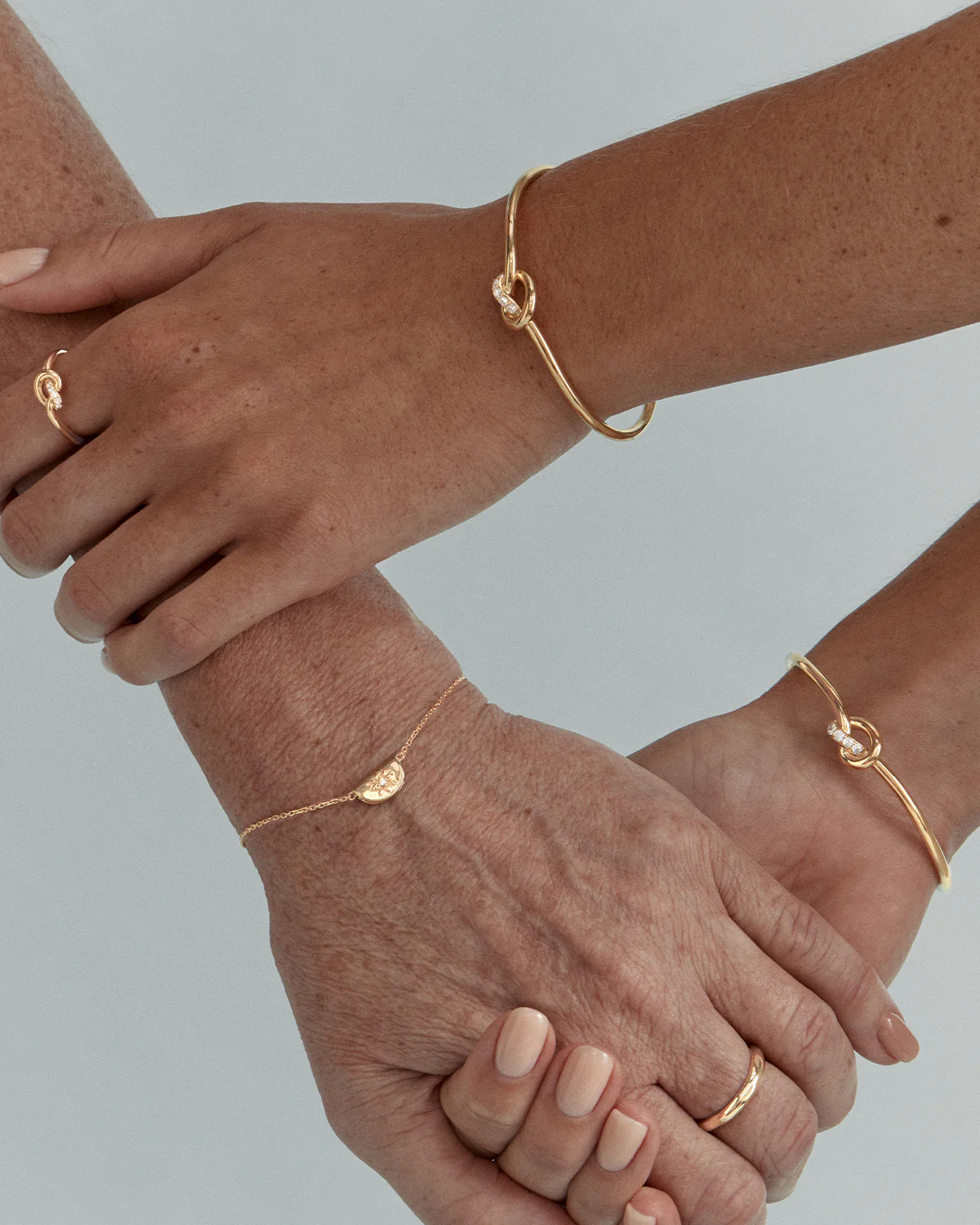 18k Gold Vermeil Love Knot Lab-Grown Diamond Cuff - Image 6