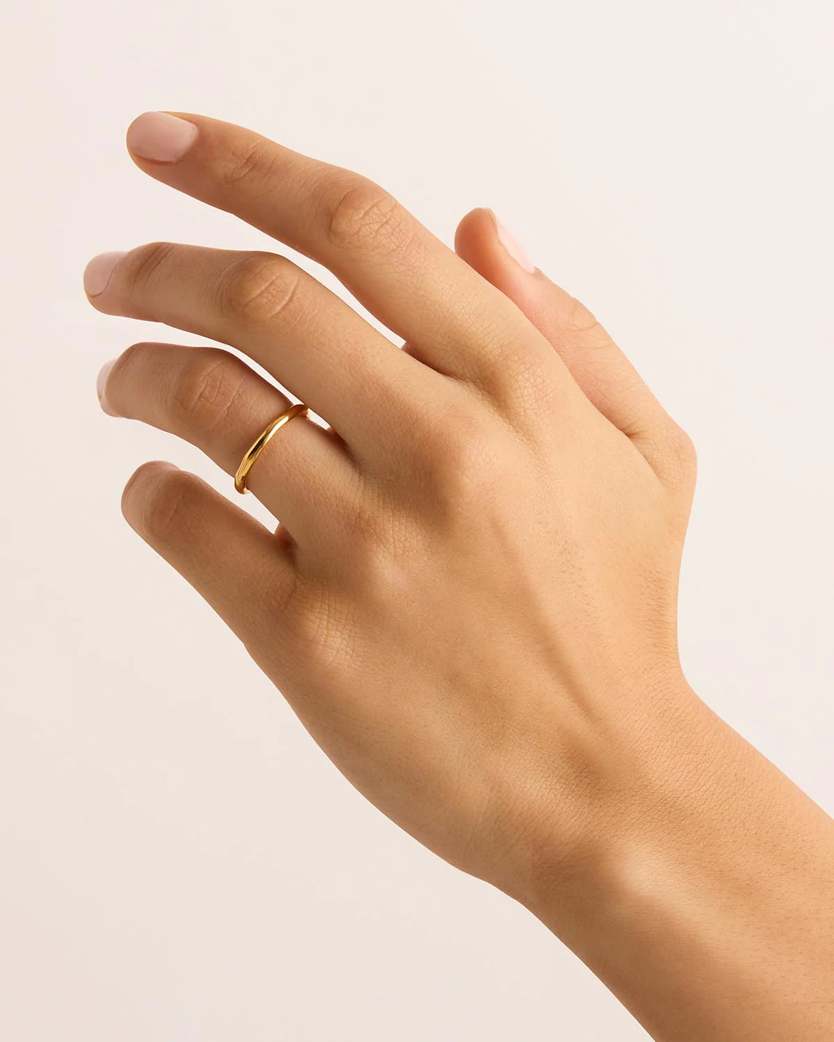 18k Gold Vermeil Lover Thin Ring - Image 2