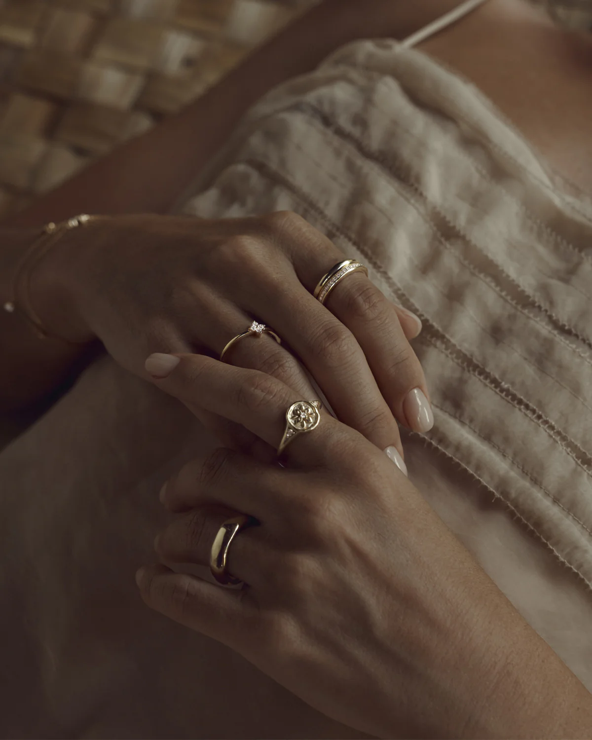 18k Gold Vermeil Lover Thin Ring - Image 5