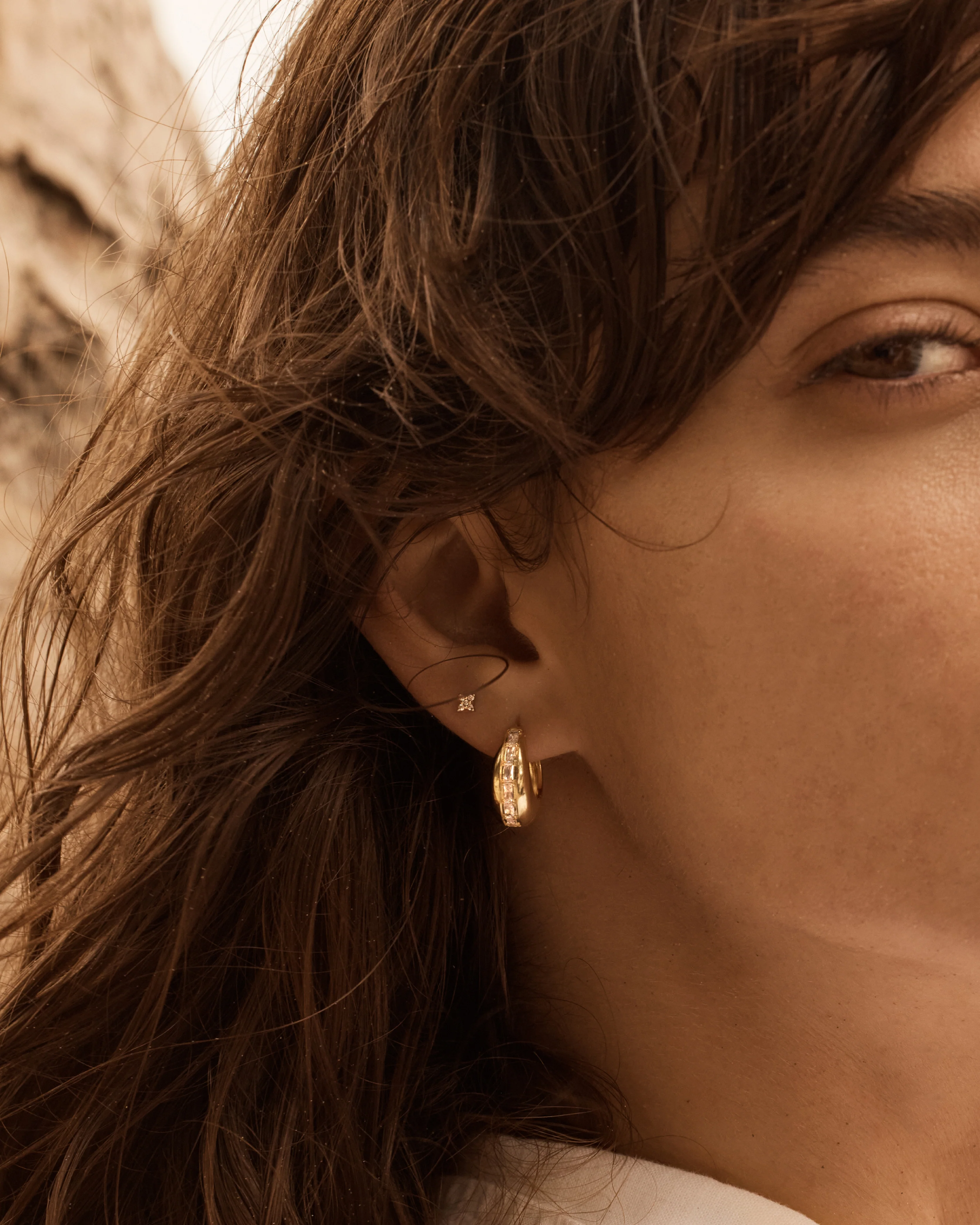 18k Gold Vermeil Magic of You Hoops - Image 4
