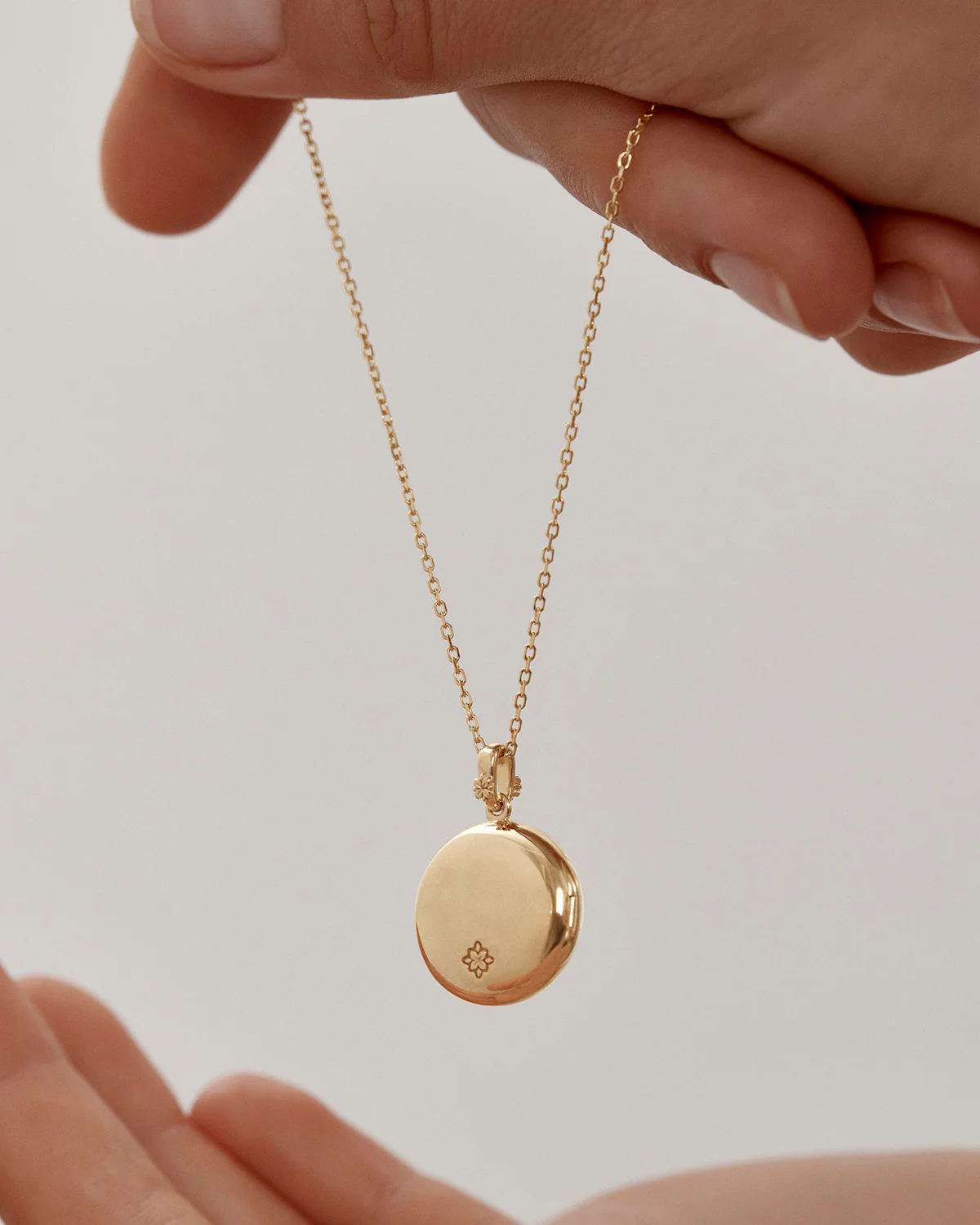18k Gold Vermeil My Moon and Stars Locket Pendant - Image 4