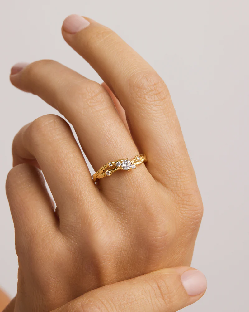 18k Gold Vermeil No Rain, No Flowers Ring - Image 2