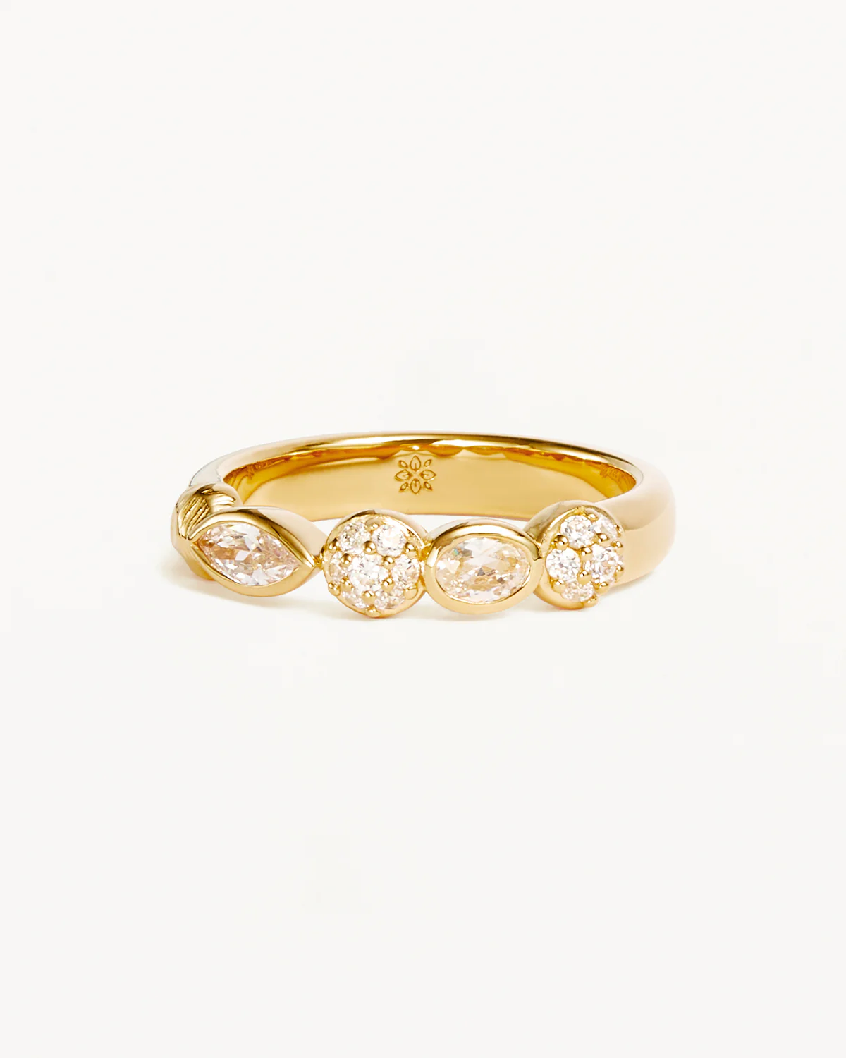 18k Gold Vermeil Protection of Eye Crystal Ring - Image 3