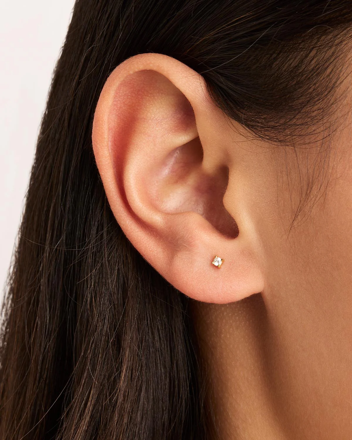 18k Gold Vermeil Pure Light Stud Earrings - Image 2