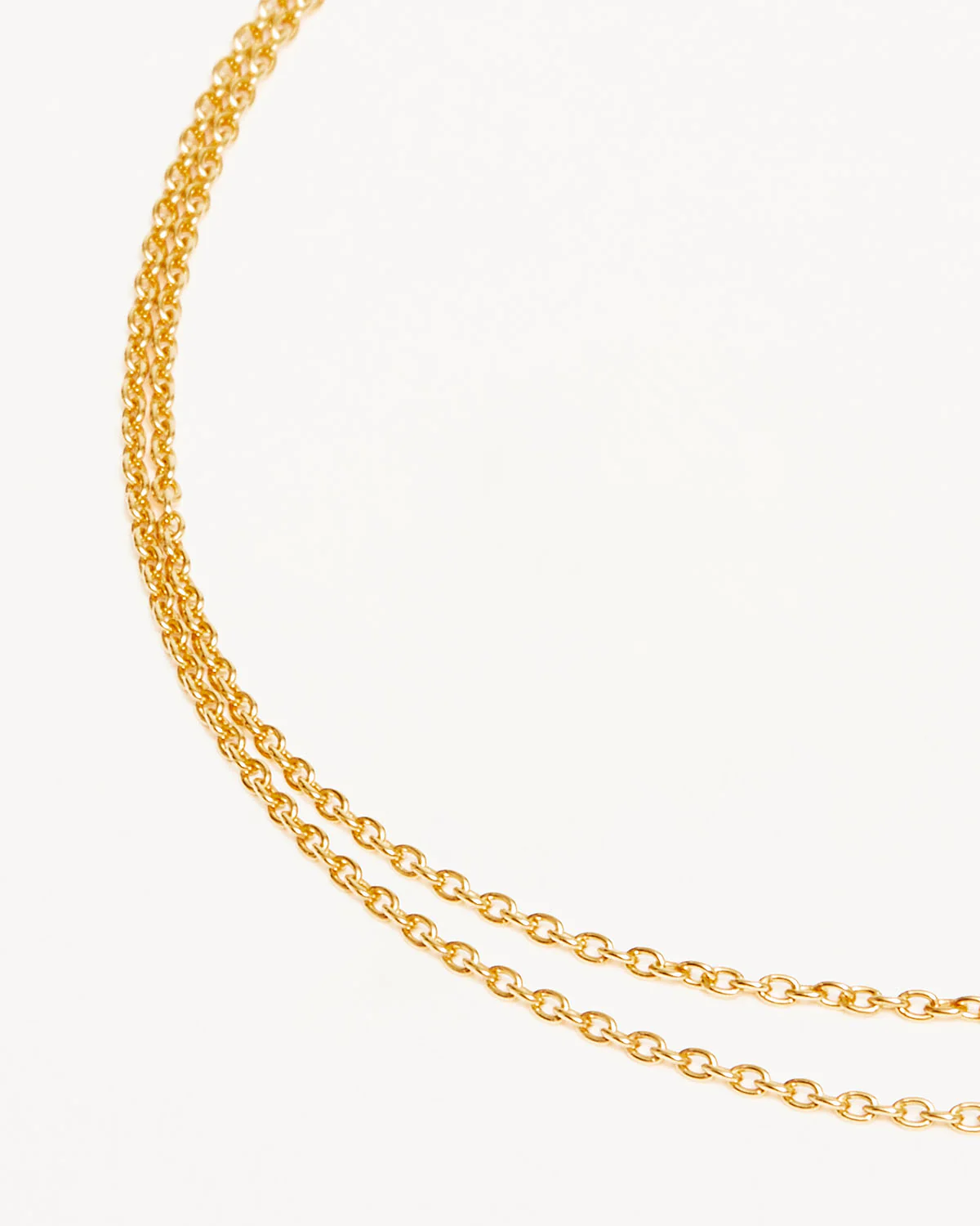 18k Gold Vermeil Purity Double Chain Anklet - Image 3