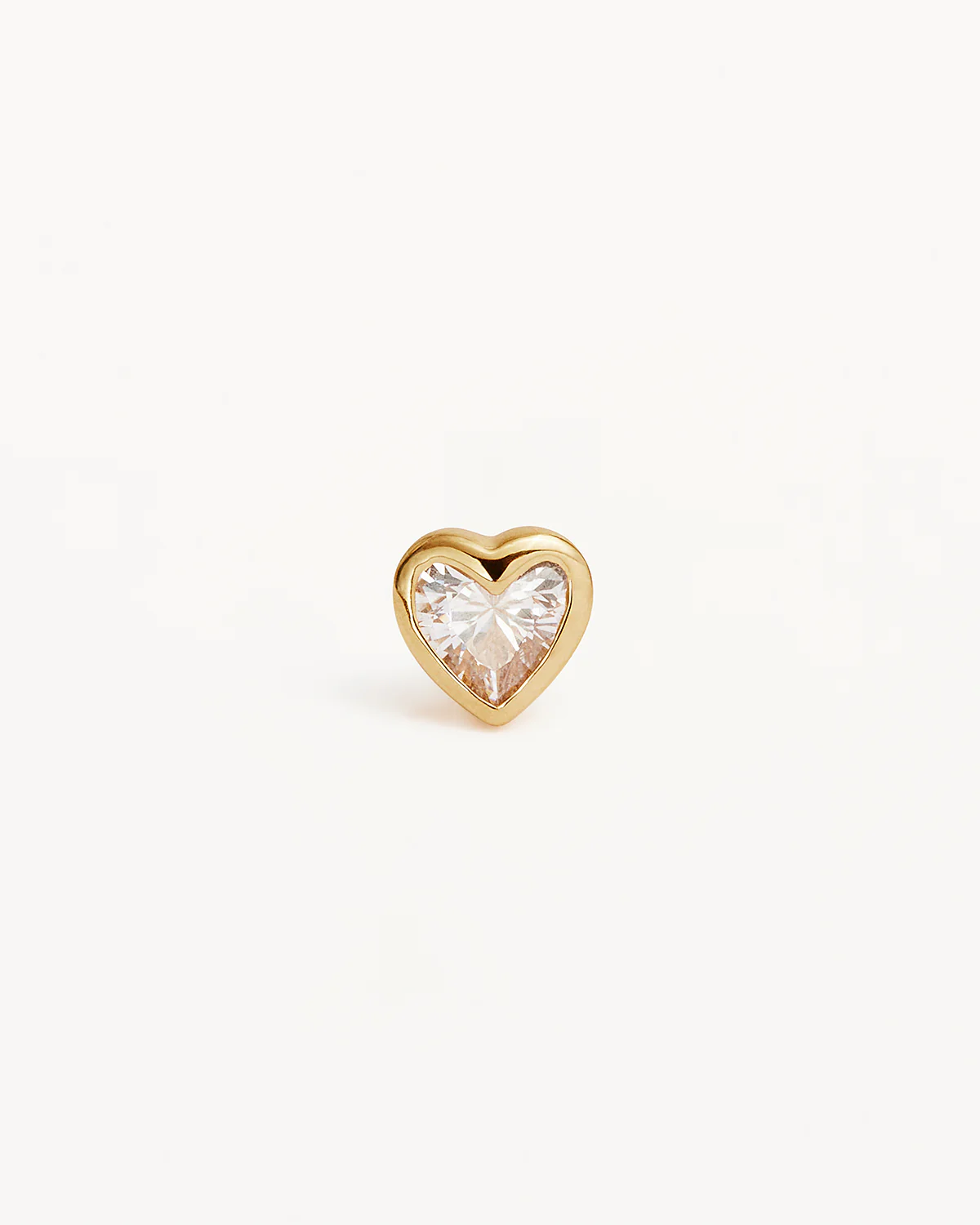 18k Gold Vermeil Radiant Heart Stud Earrings - Image 3