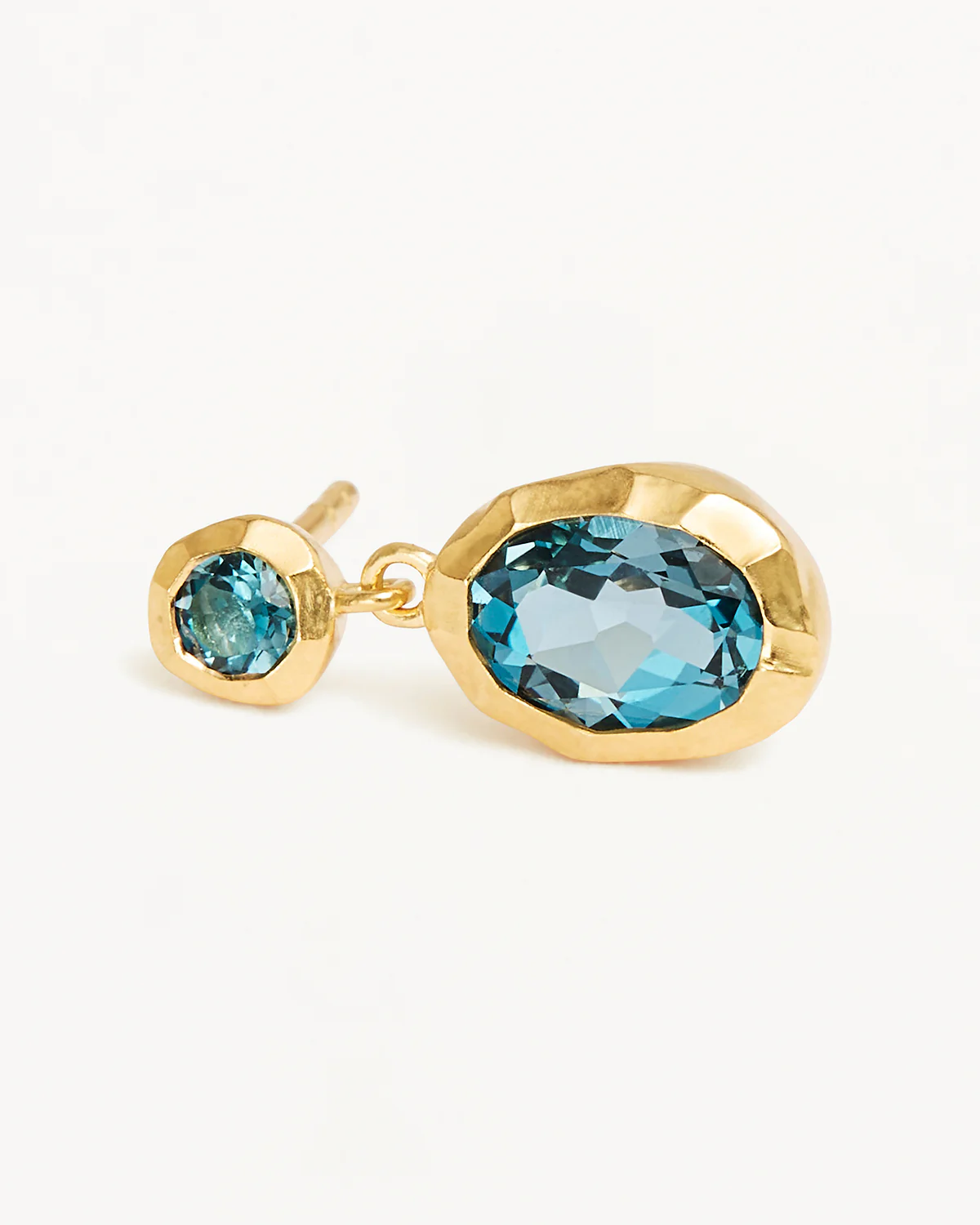 18k Gold Vermeil Sacred Jewel Topaz Earrings - Image 3