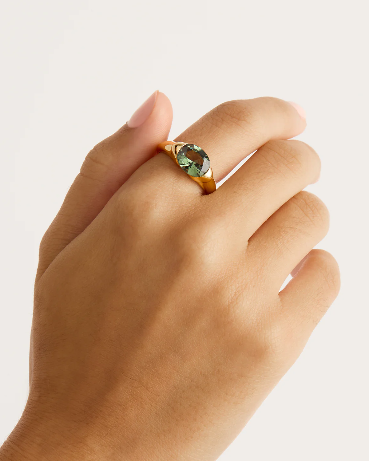 18k Gold Vermeil Sacred Jewel Ring - Forest - Image 2