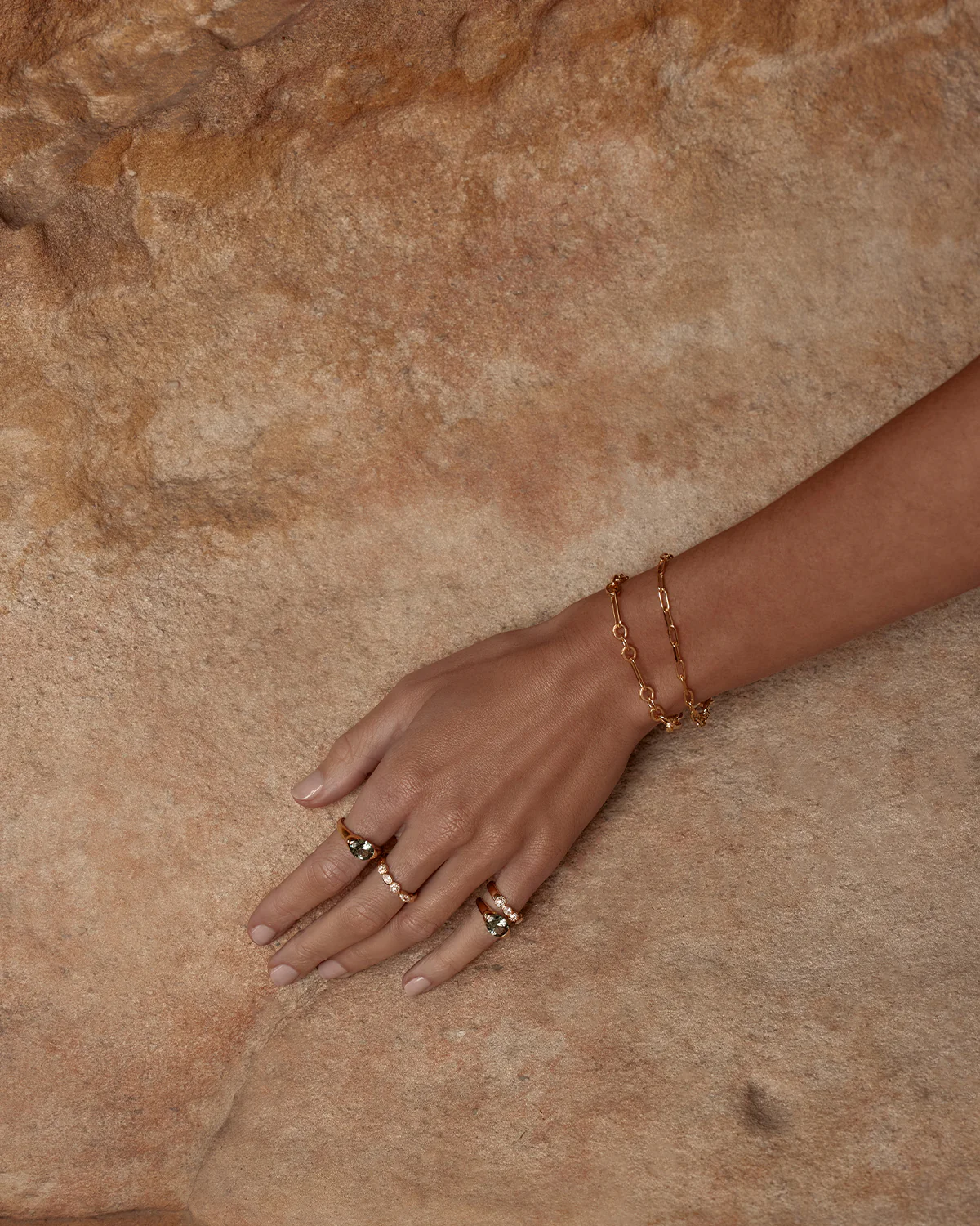 18k Gold Vermeil Sacred Jewel Ring - Forest - Image 4