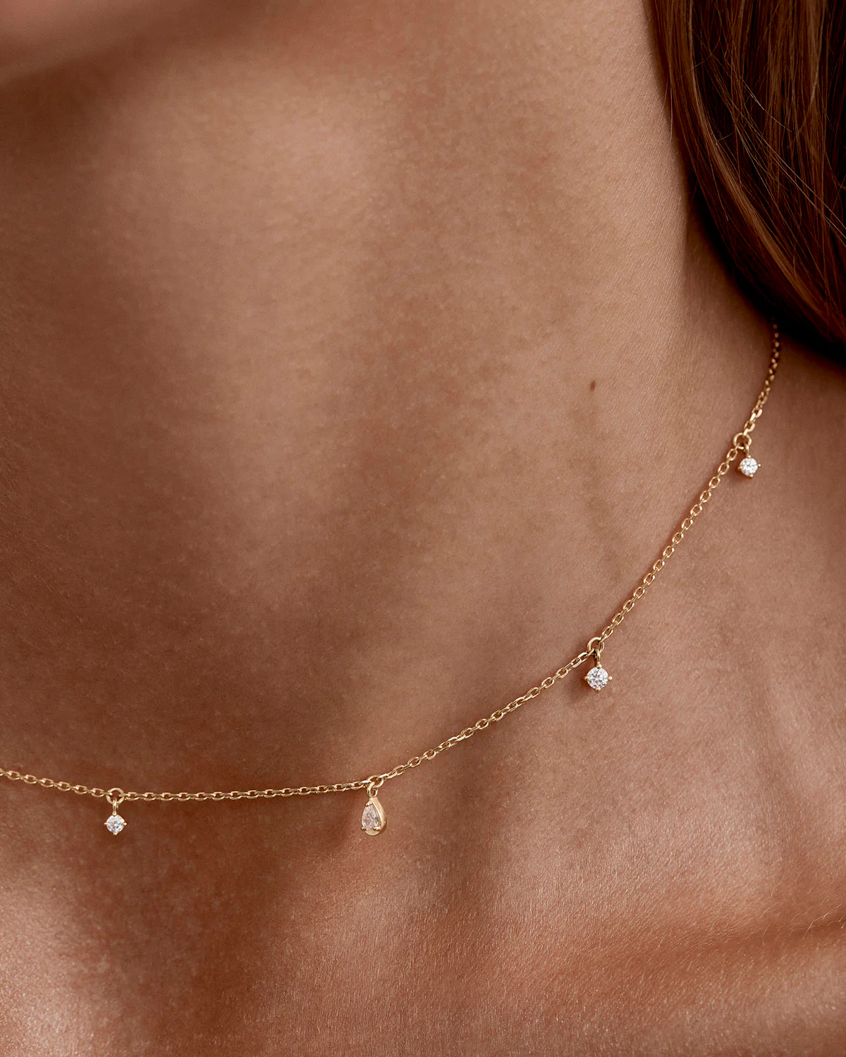 18k Gold Vermeil Scattered Light Choker - Image 6
