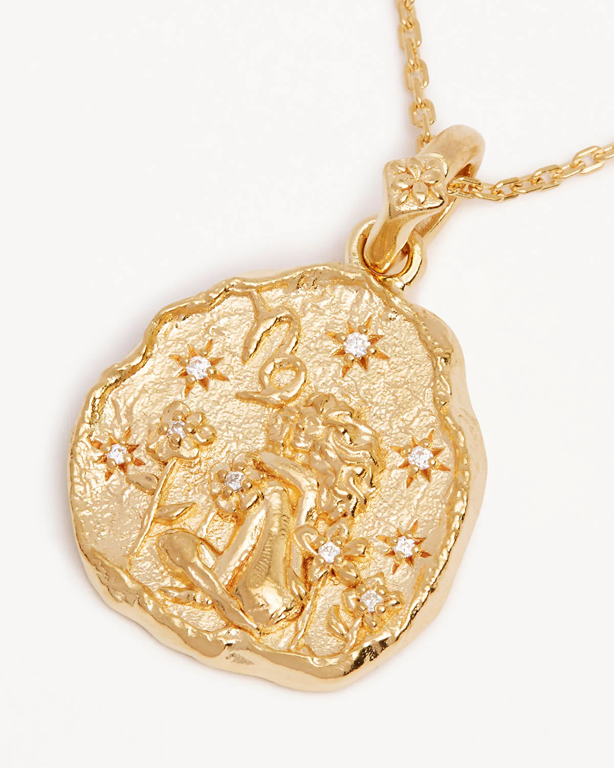 18k Gold Vermeil She is Zodiac Necklace - Capricorn - Image 3