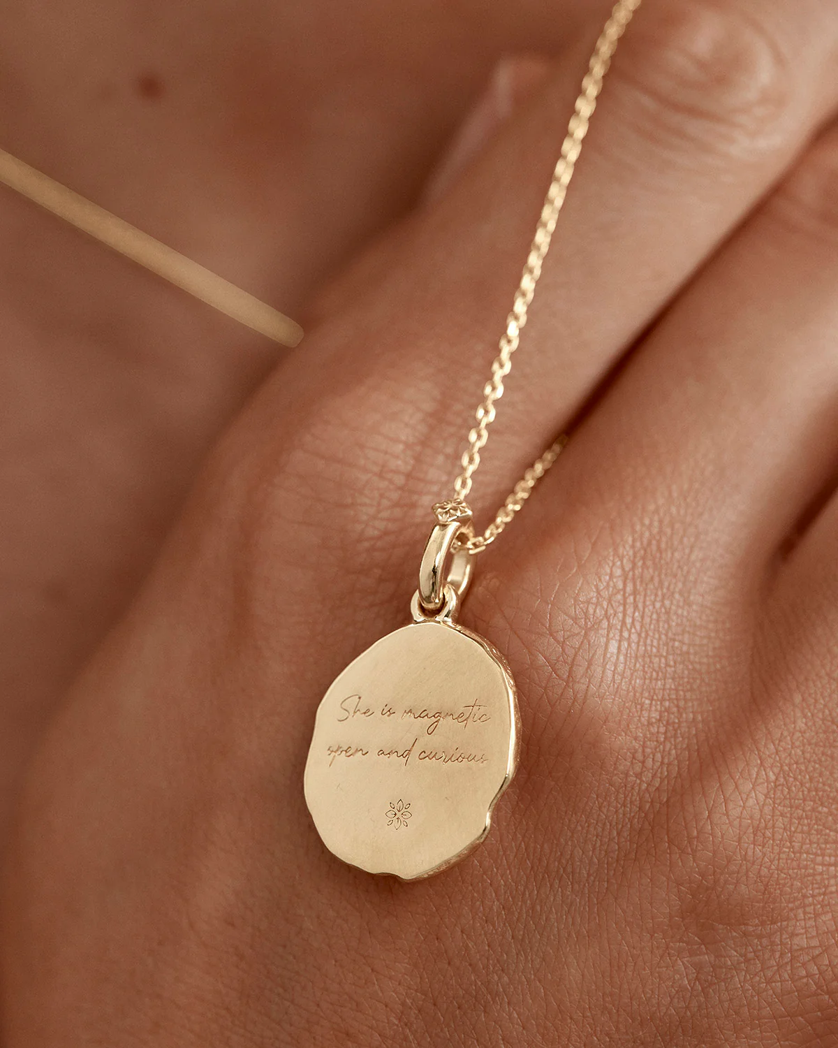 18k Gold Vermeil She is Zodiac Necklace - Gemini - Image 3