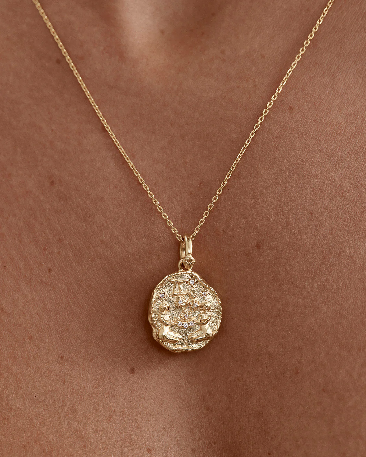 18k Gold Vermeil She is Zodiac Necklace - Gemini - Image 4