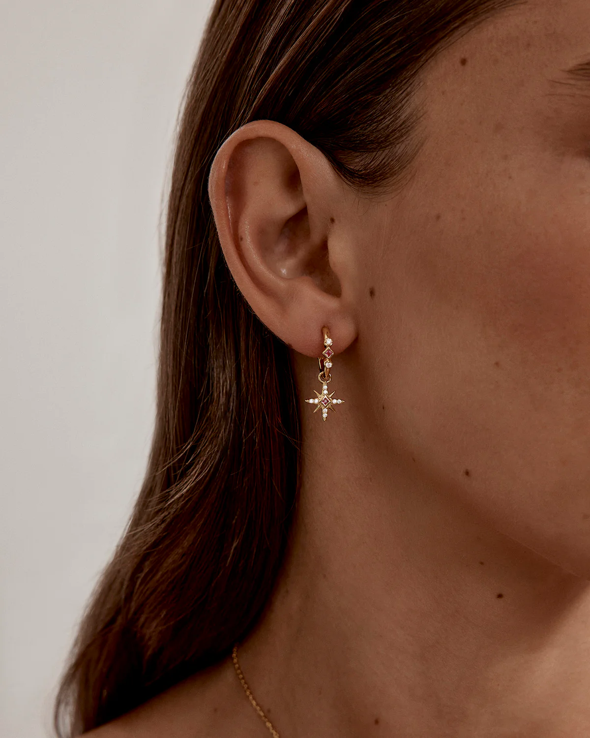 18k Gold Vermeil Starry Night Hoops - Image 3