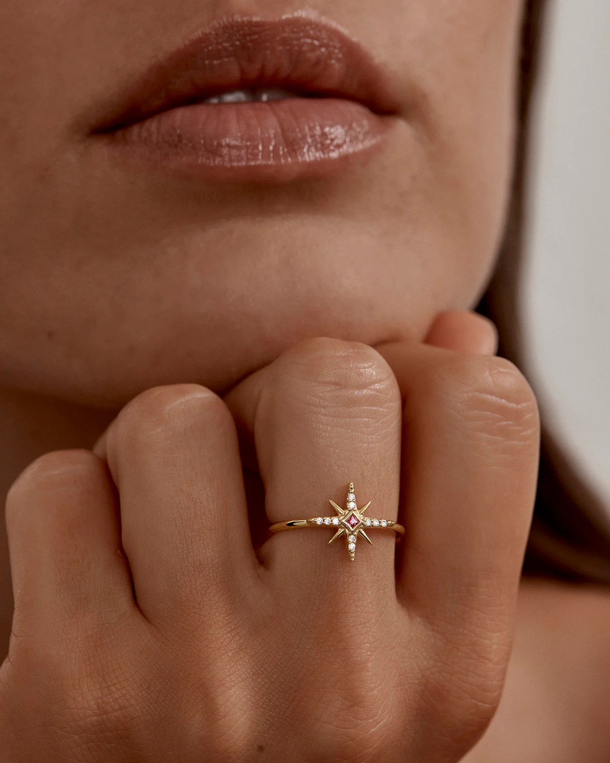 18k Gold Vermeil Starry Night Ring - Image 4
