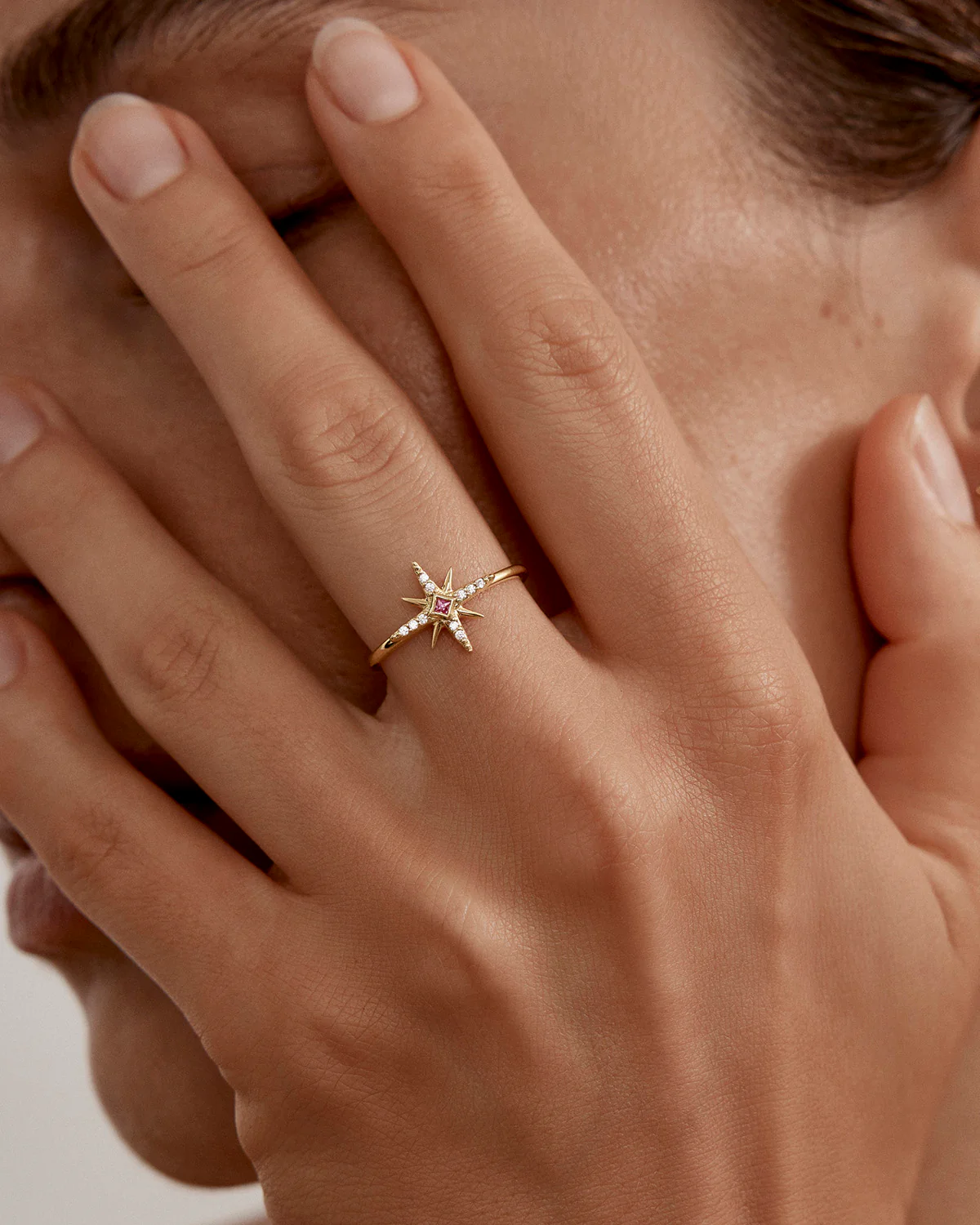 18k Gold Vermeil Starry Night Ring - Image 5