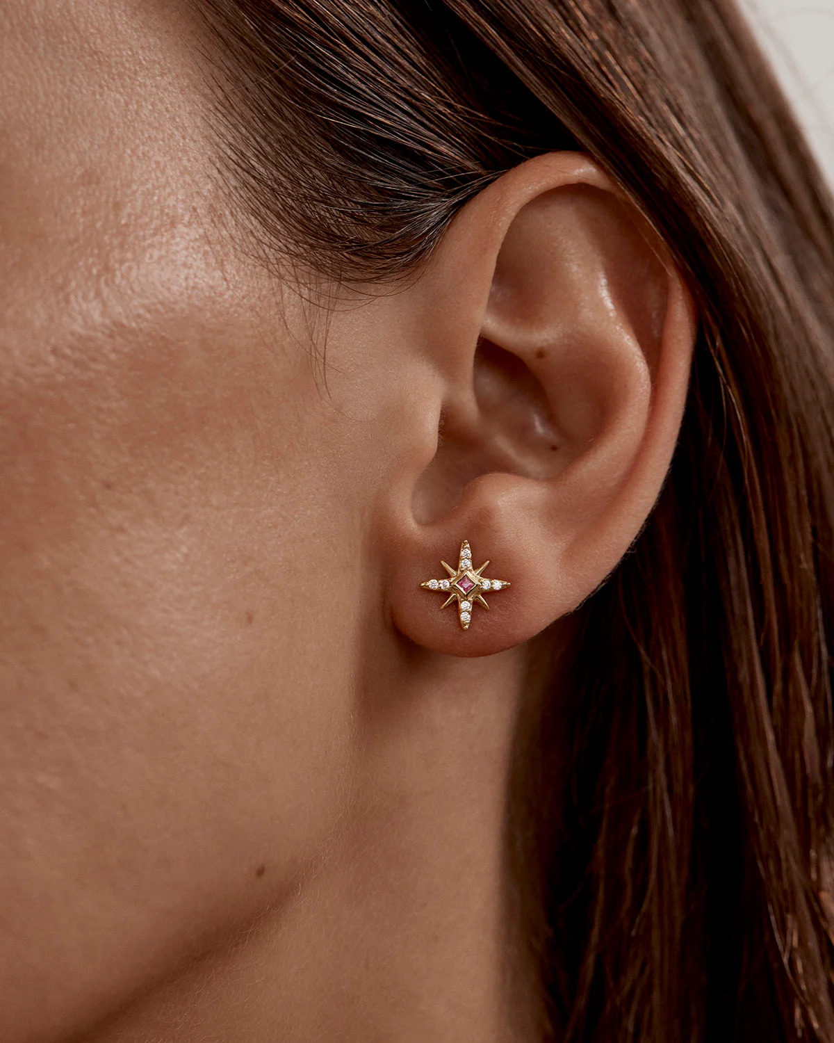 18k Gold Vermeil Starry Night Stud Earrings - Image 4