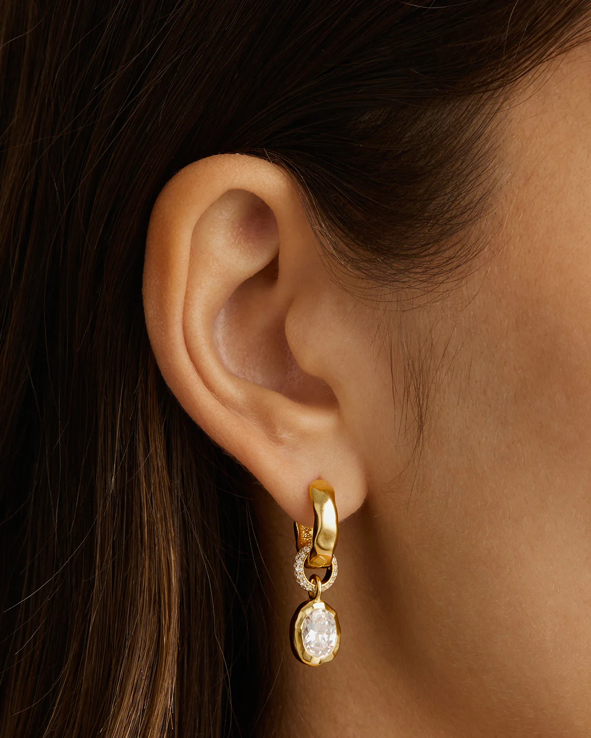 18k Gold Vermeil Stay Wild Hoops - Image 2
