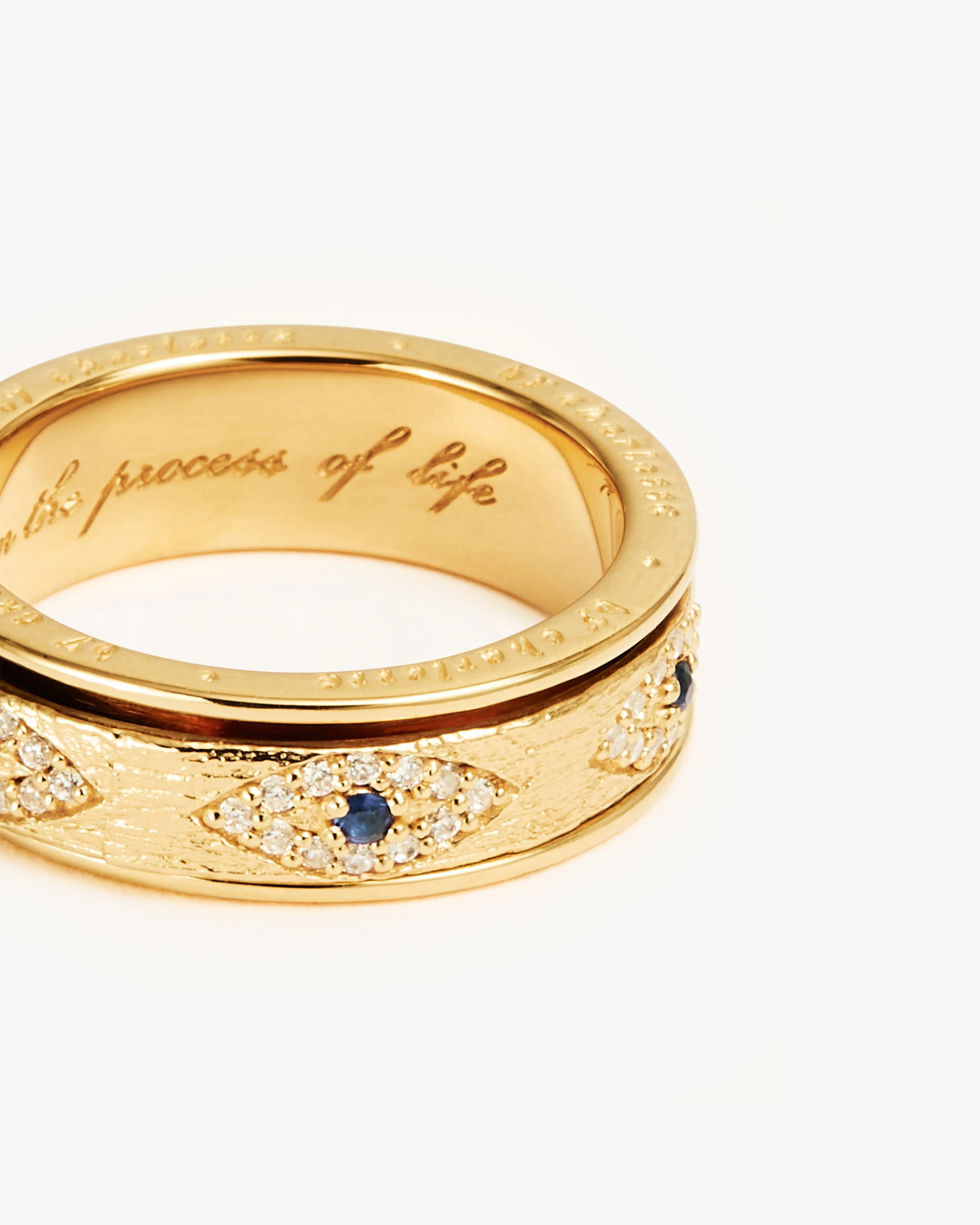 18k Gold Vermeil Trust Spinning Meditation Ring - Image 3