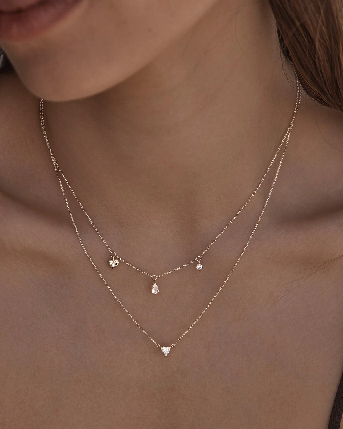 9k Solid Gold My Heart and Yours Necklace - Image 2