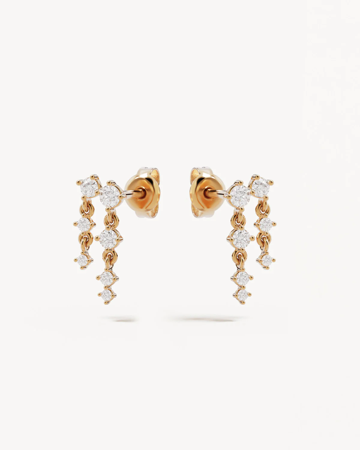 9k Solid Gold She Will Rise Lab-Grown Diamond Drop Earrings