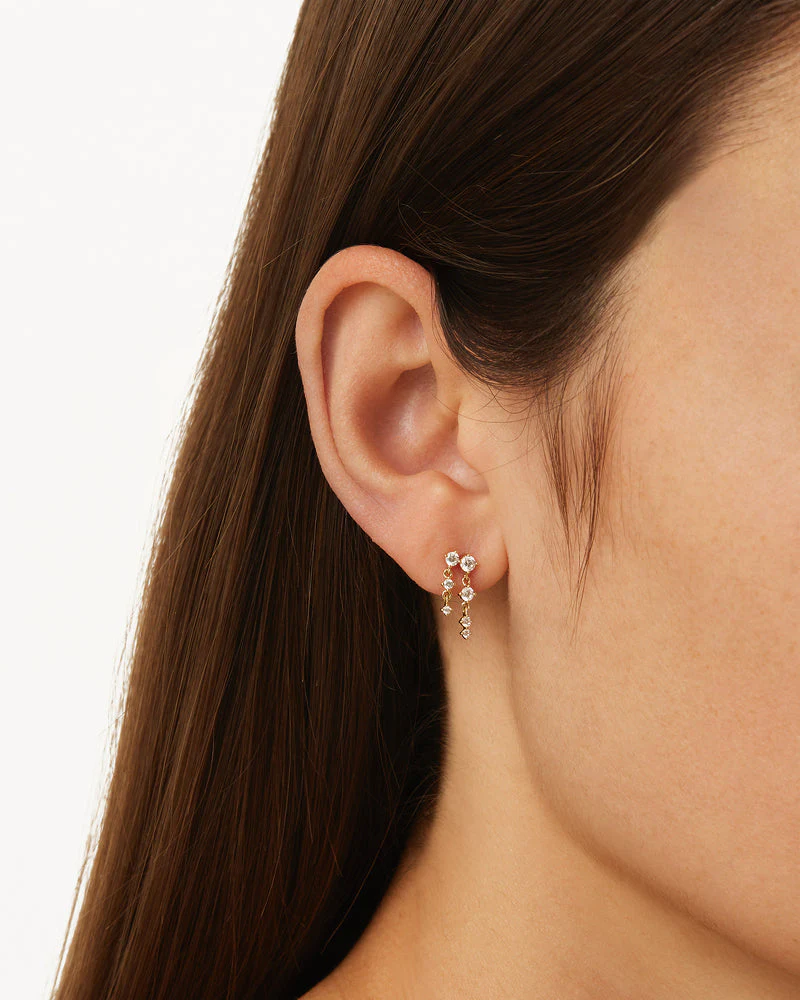 9k Solid Gold She Will Rise 0.2ct Lab-Grown Diamond Drop Earring - Left - Image 2