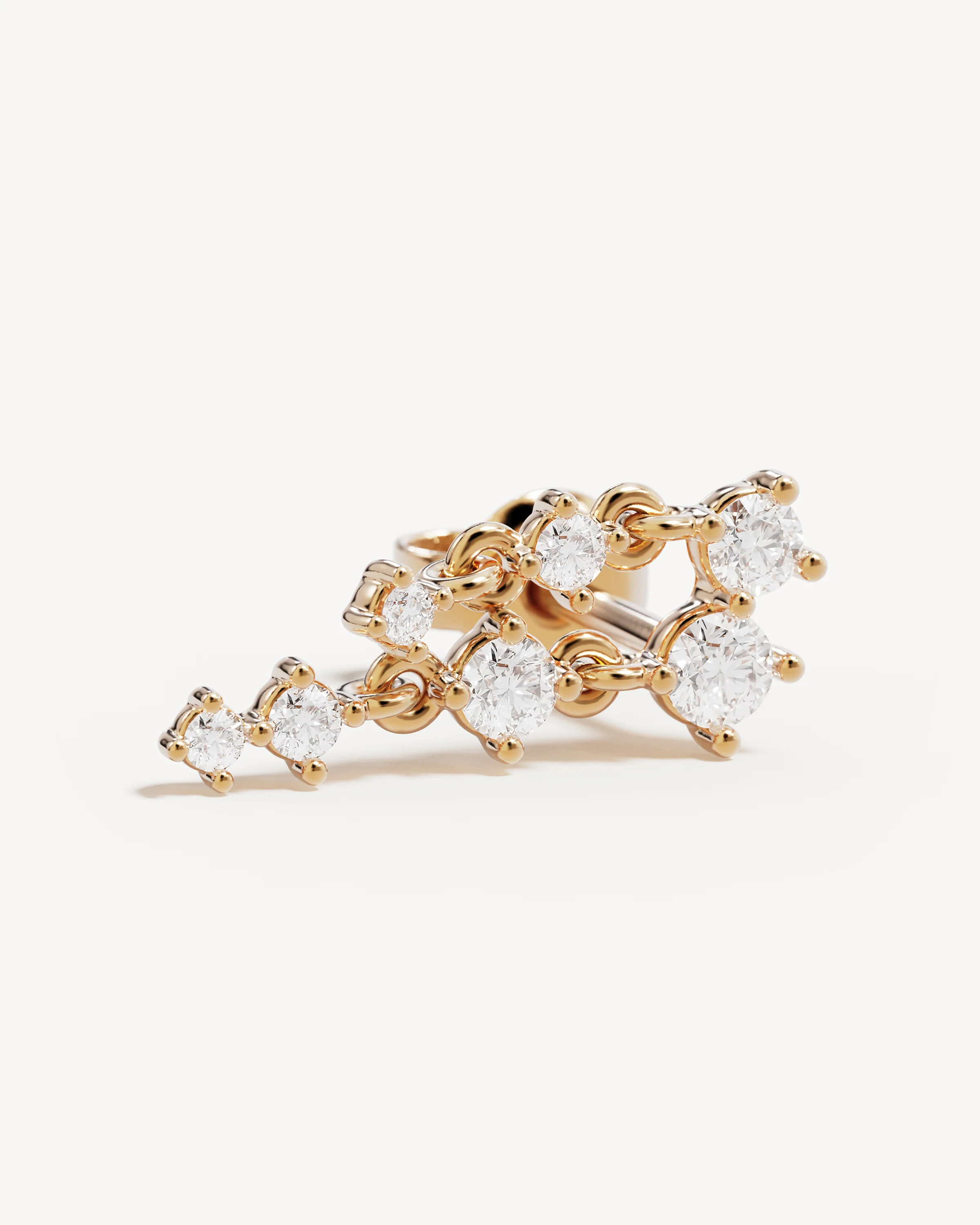 9k Solid Gold She Will Rise 0.2ct Lab-Grown Diamond Drop Earring - Right - Image 3