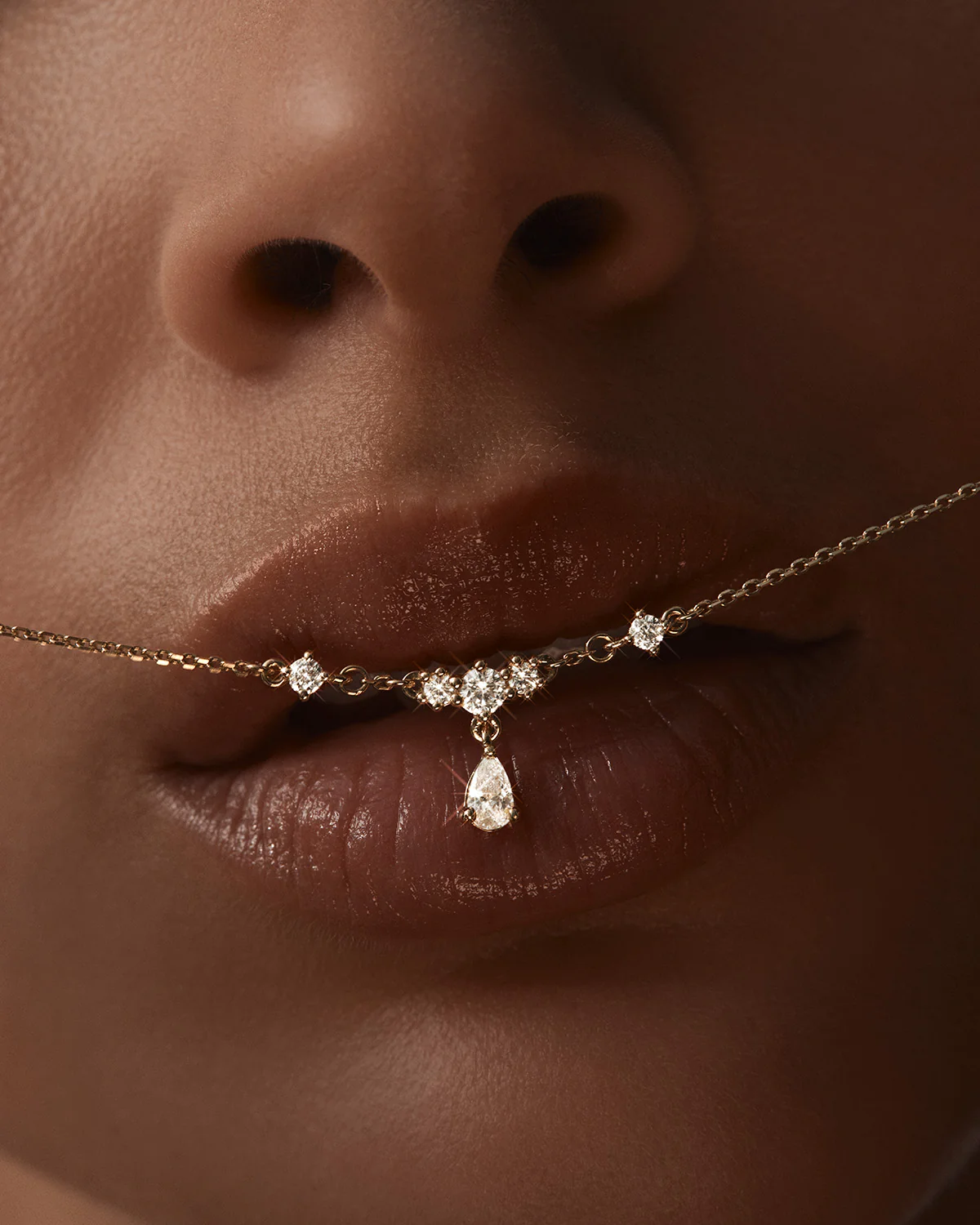 9k Solid Gold Silent Bloom 0.4ct Lab-Grown Diamond Necklace - Image 4
