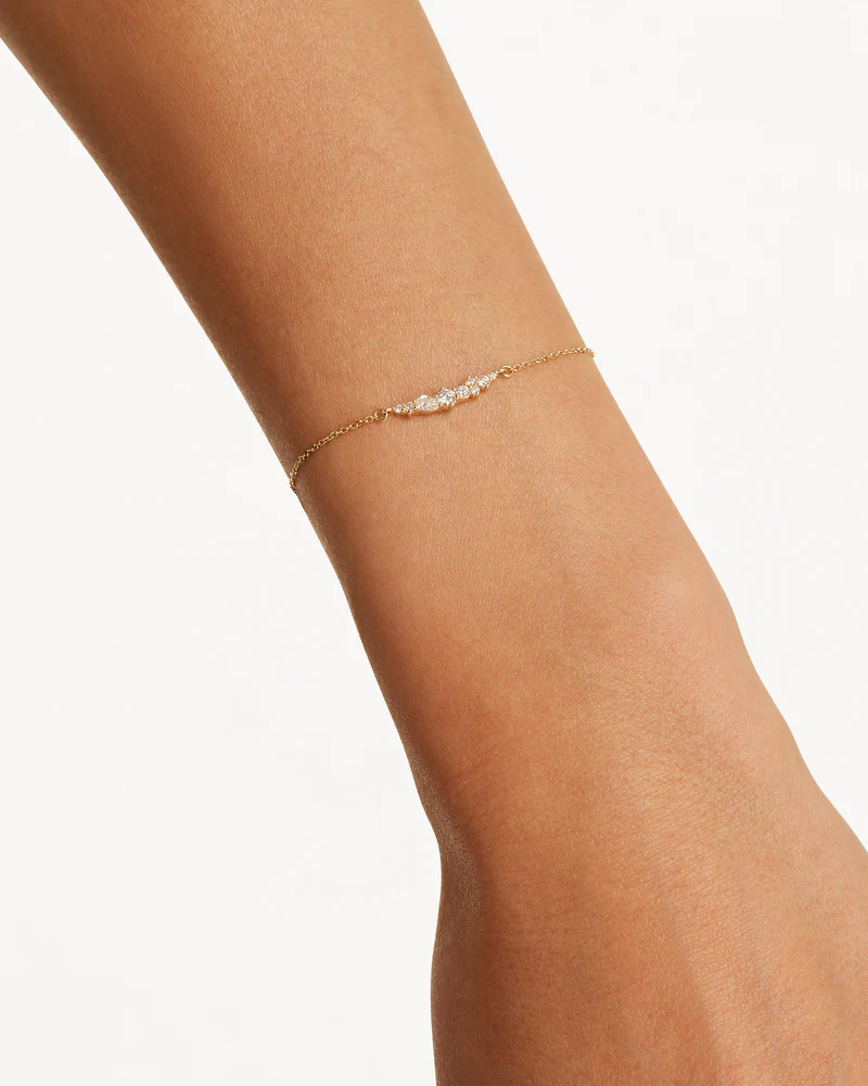 9k Solid Gold Sunkissed Stillness 0.3ct Lab-Grown Diamond Bracelet - Image 2