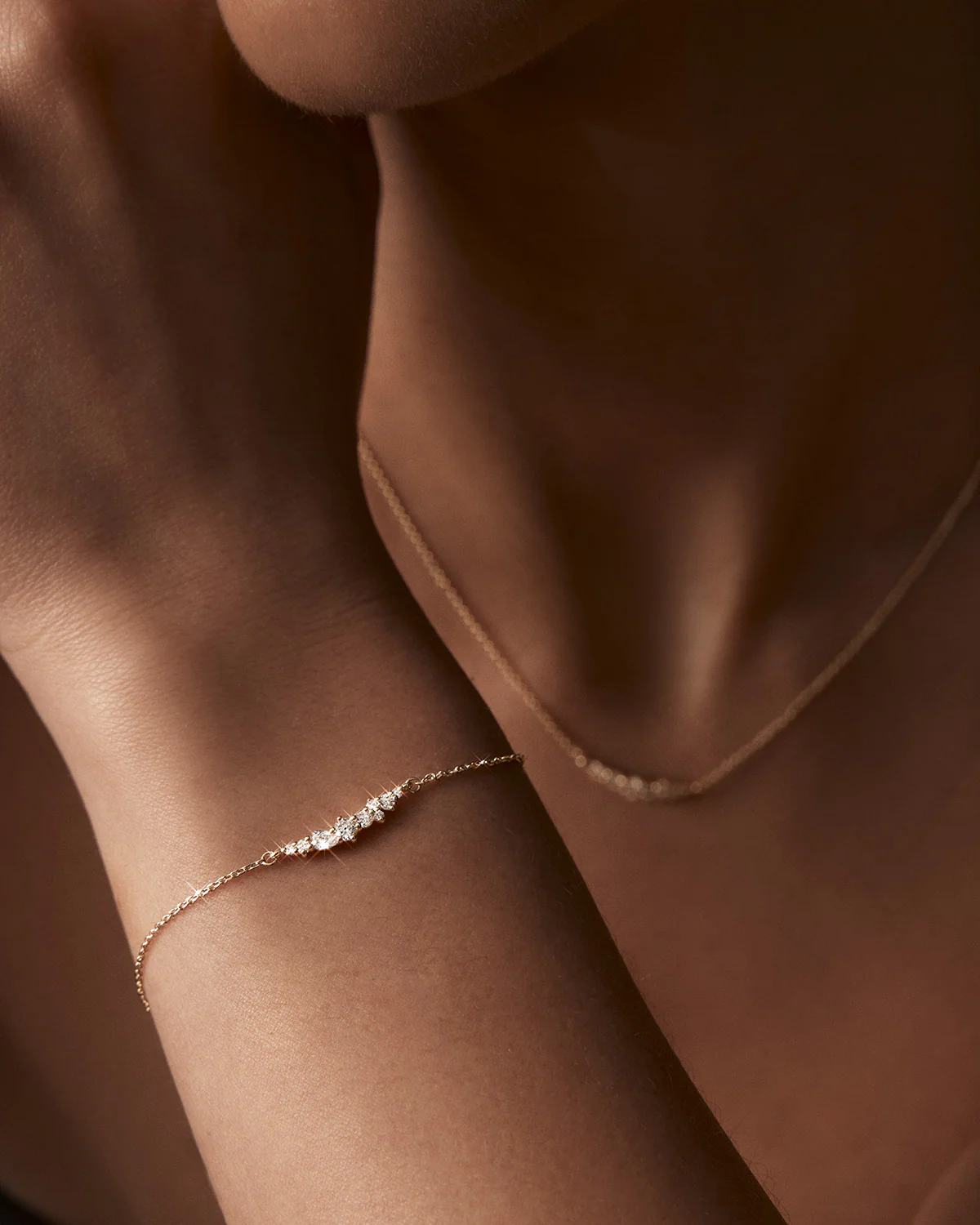 9k Solid Gold Sunkissed Stillness 0.3ct Lab-Grown Diamond Bracelet - Image 4
