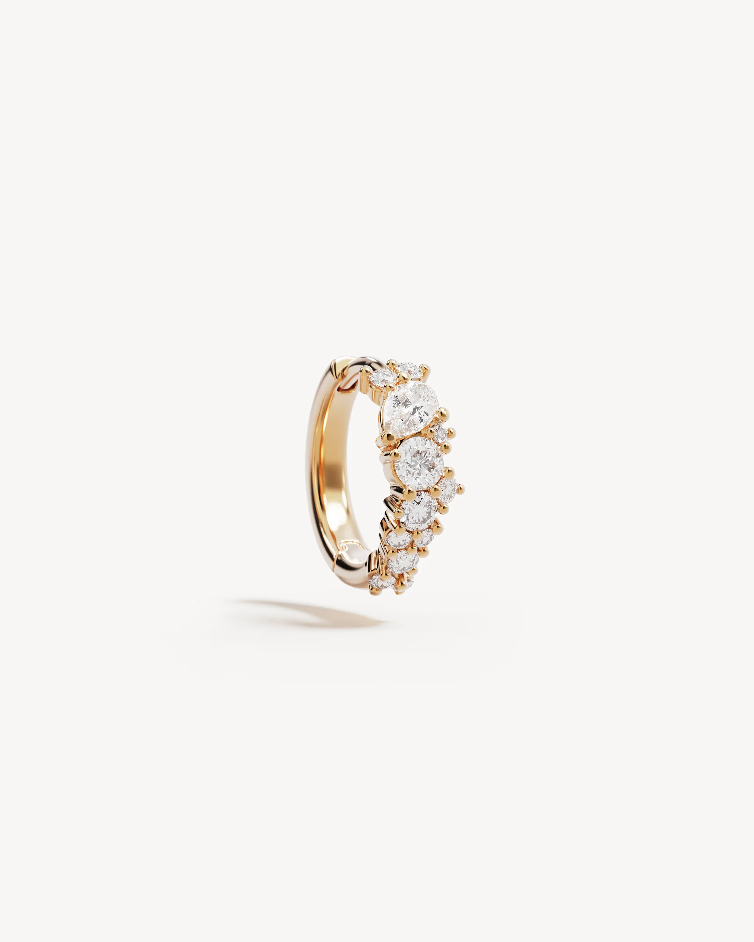 9k Solid Gold Sunkissed Stillness 0.29ct Lab-Grown Diamond Hoop