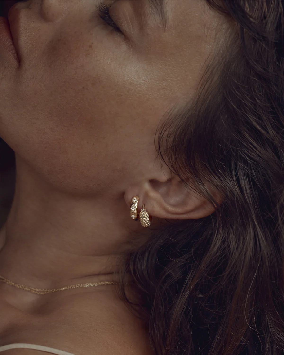 18k Gold Vermeil Bloom With You Lotus Hoops - Image 4