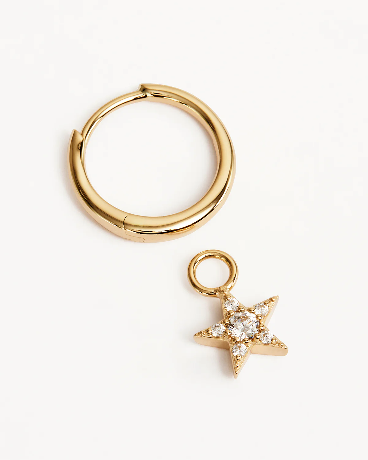 9k Solid Gold Estelle Lab-Grown Diamond Hoop - Image 3