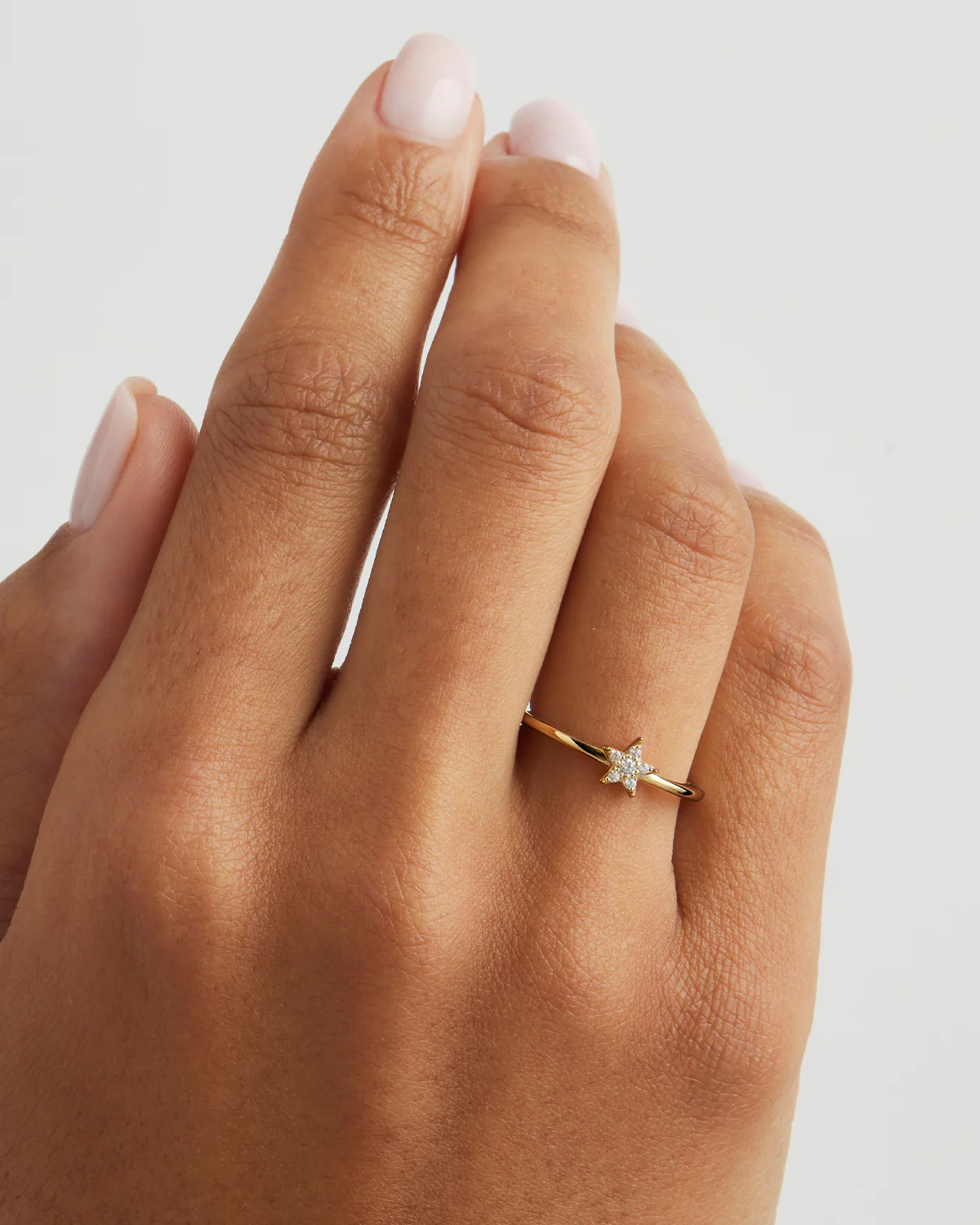 9k Solid Gold Estelle Lab-Grown Diamond Ring - Image 4