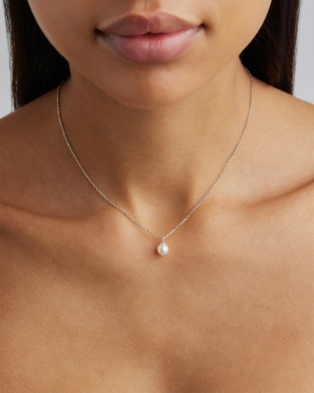 Sterling Silver Floating On Air Pearl Necklace - Image 2