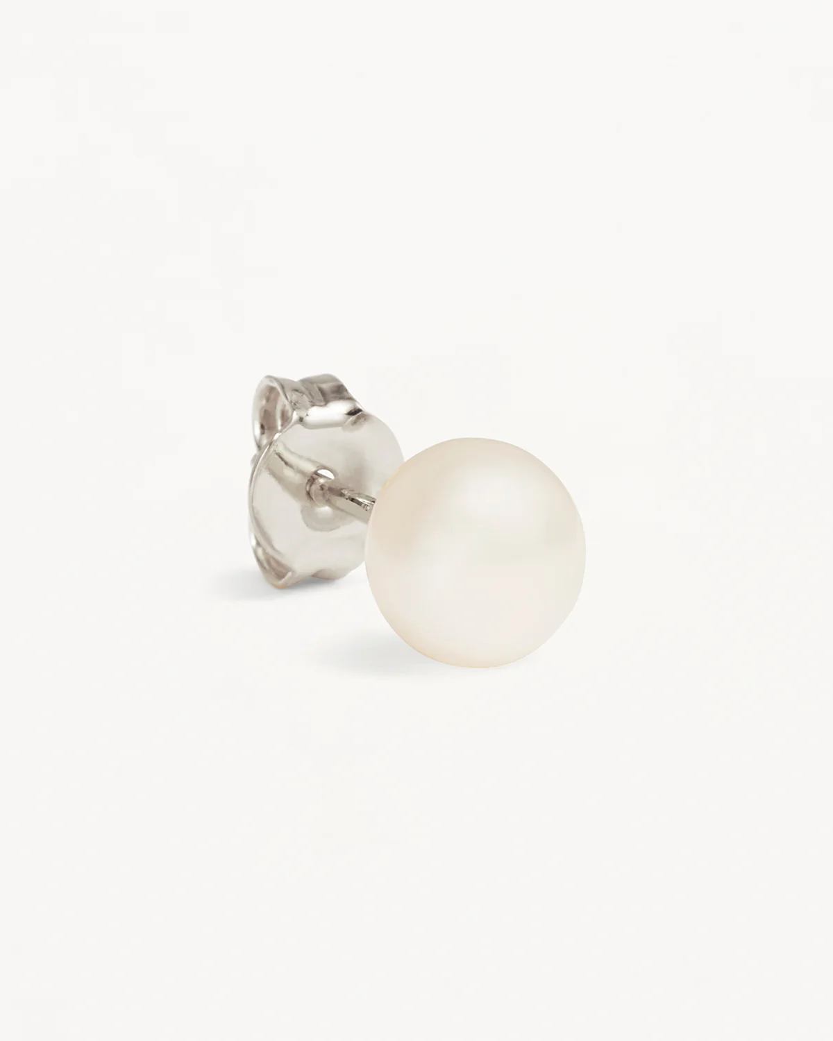 Sterling Silver Floating On Air Pearl Stud Earrings - 6mm - Image 3