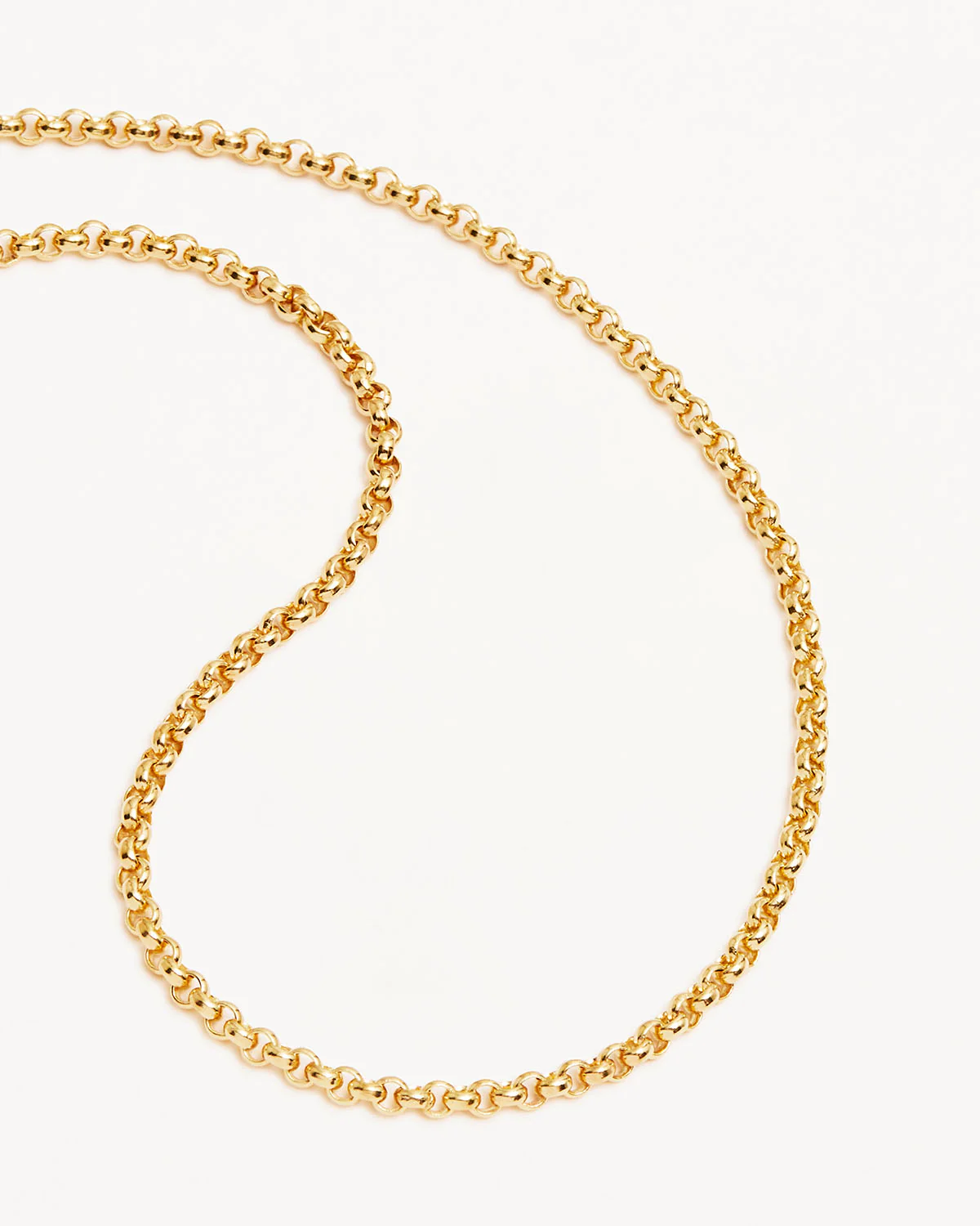18k Gold Vermeil Gold 18" 3mm Belcher Chain Necklace