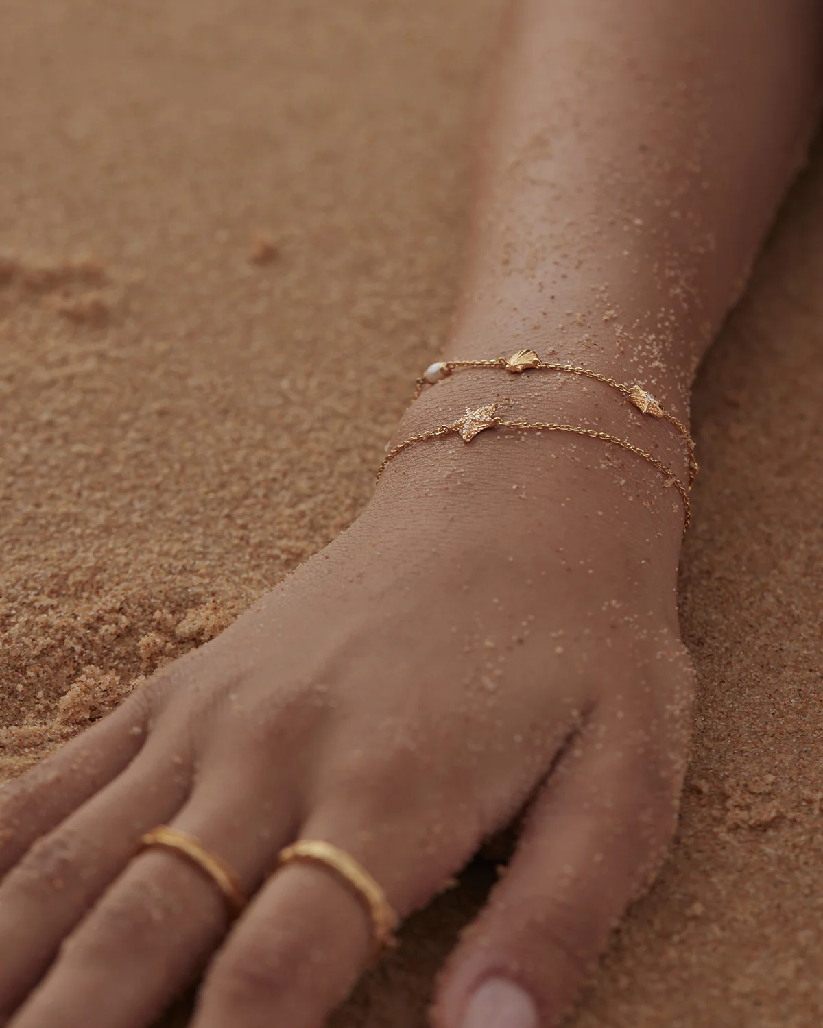 18k Gold Vermeil By the Sea Starfish Bracelet - Image 5