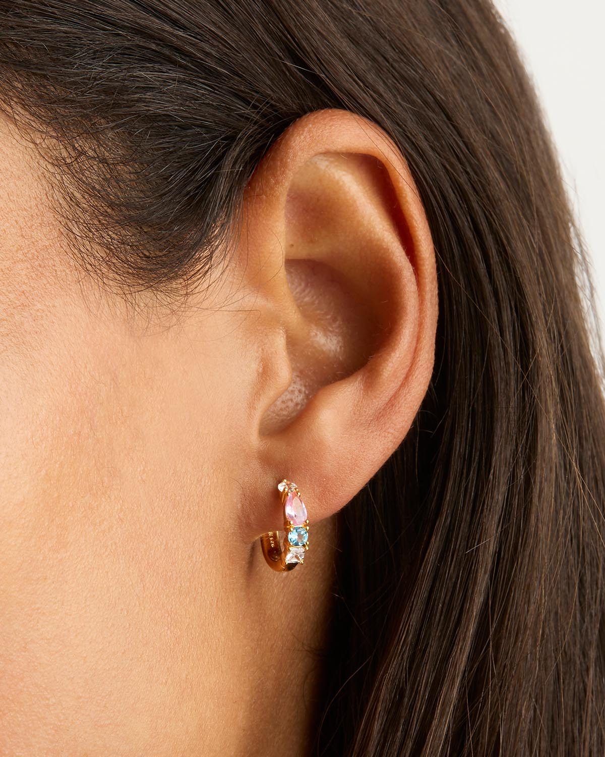 18k Gold Vermeil Cherish Deeply Hoops - Image 4