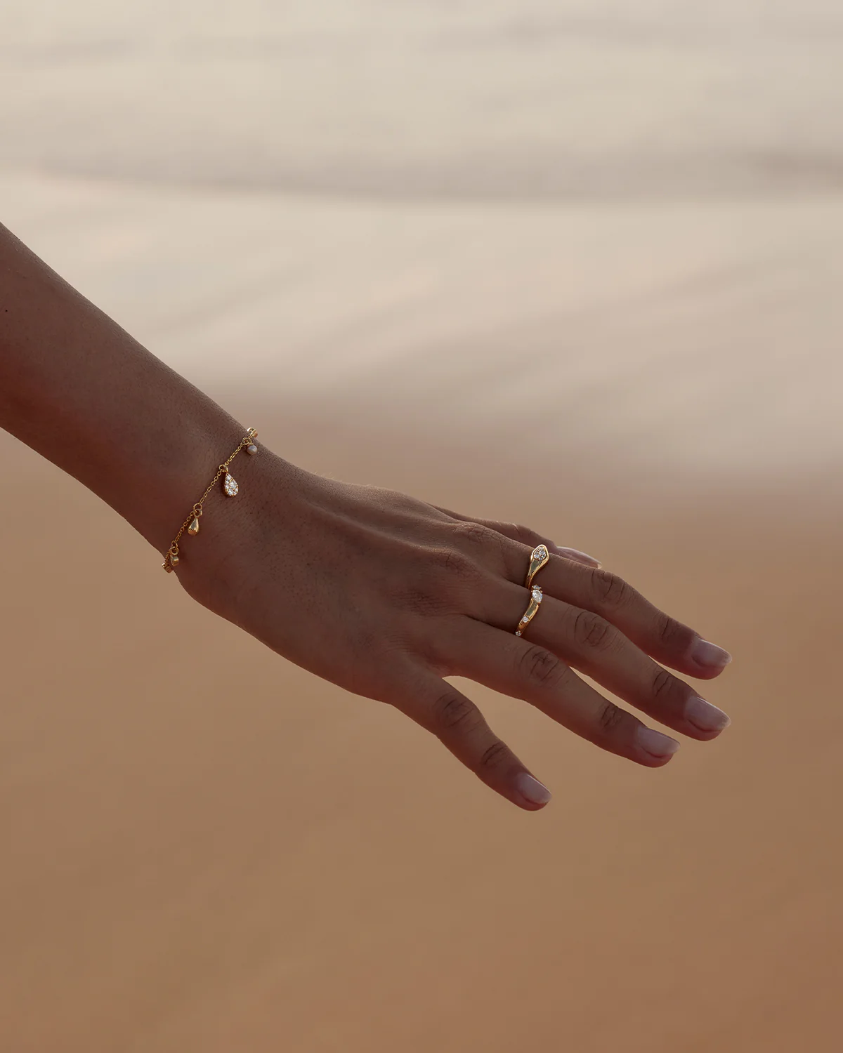 18k Gold Vermeil Ocean Mist Ring - Image 4