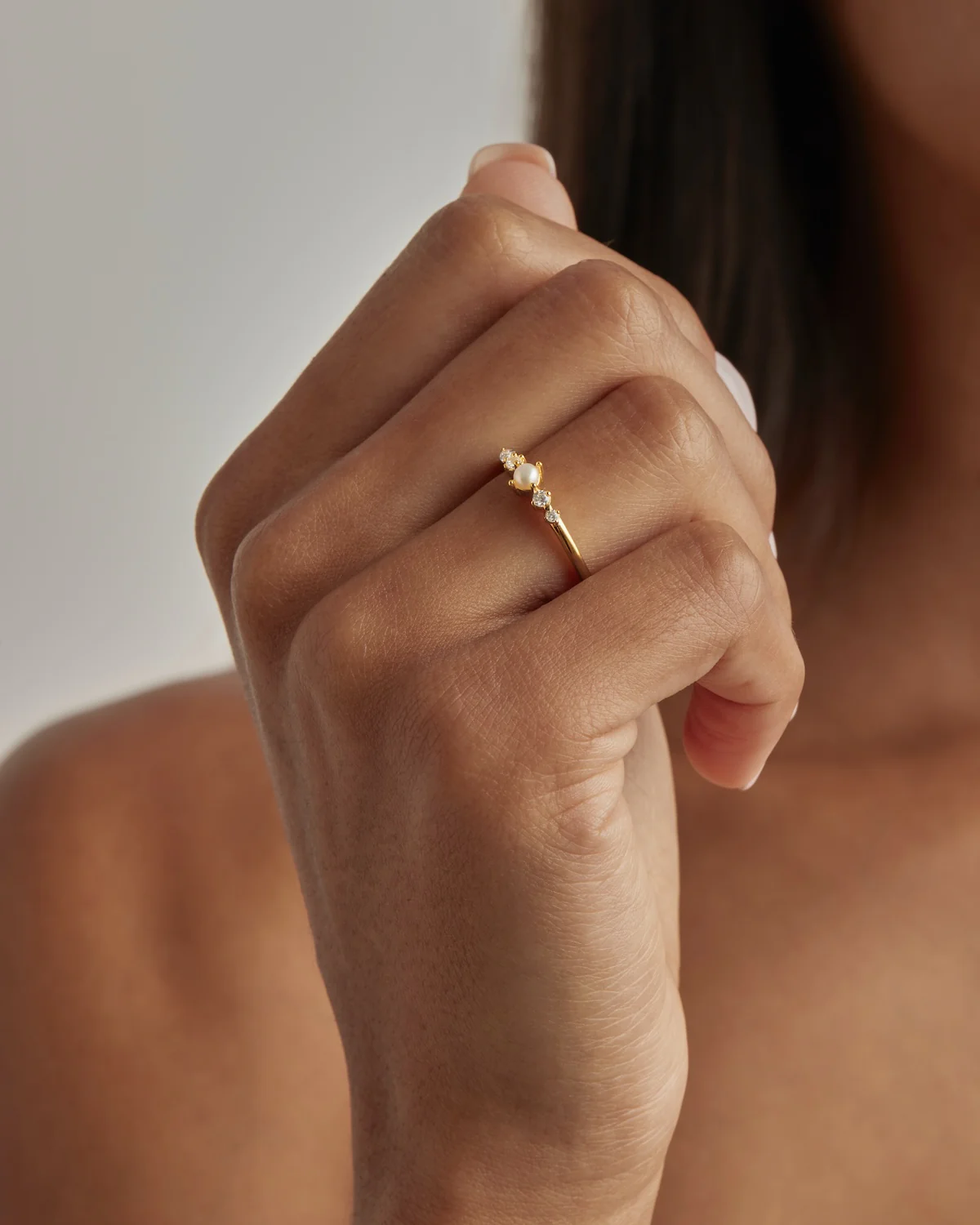 18k Gold Vermeil Sea Foam Ring - Image 2