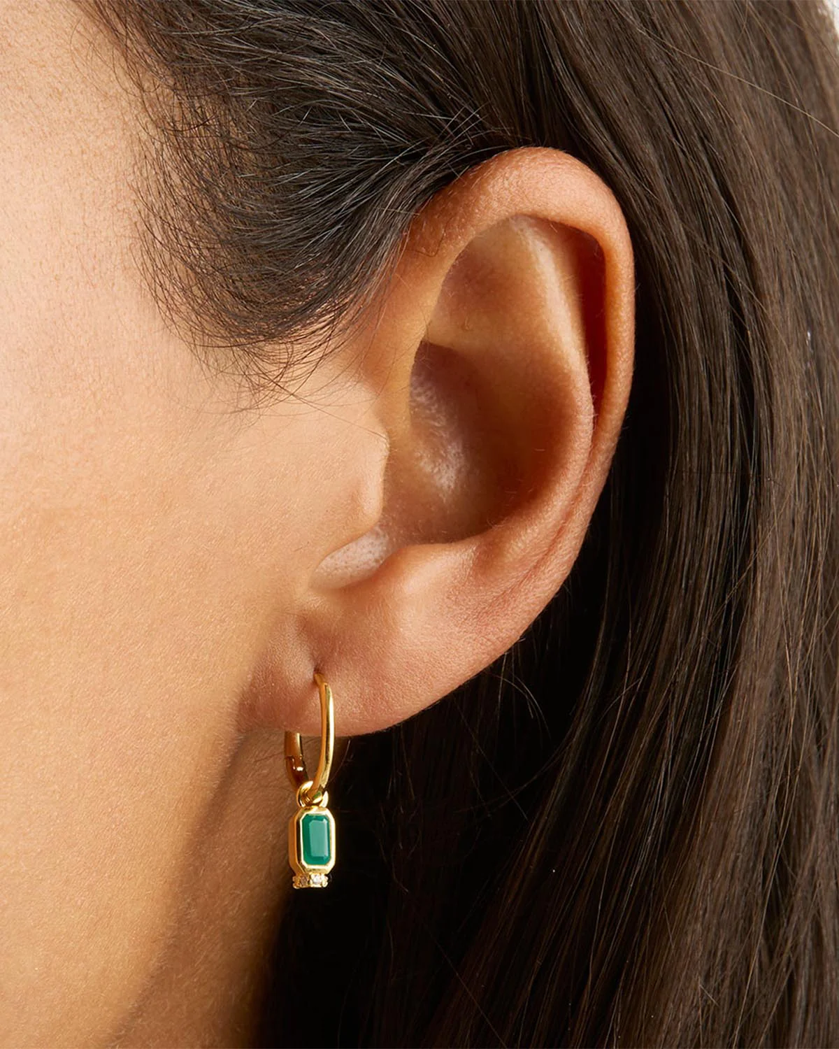 18k Gold Vermeil Strength Within Hoops - Image 2