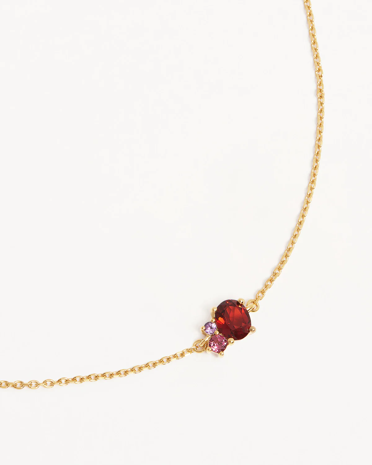 18k Gold Vermeil Kindred Birthstone Bracelet - January - Image 3