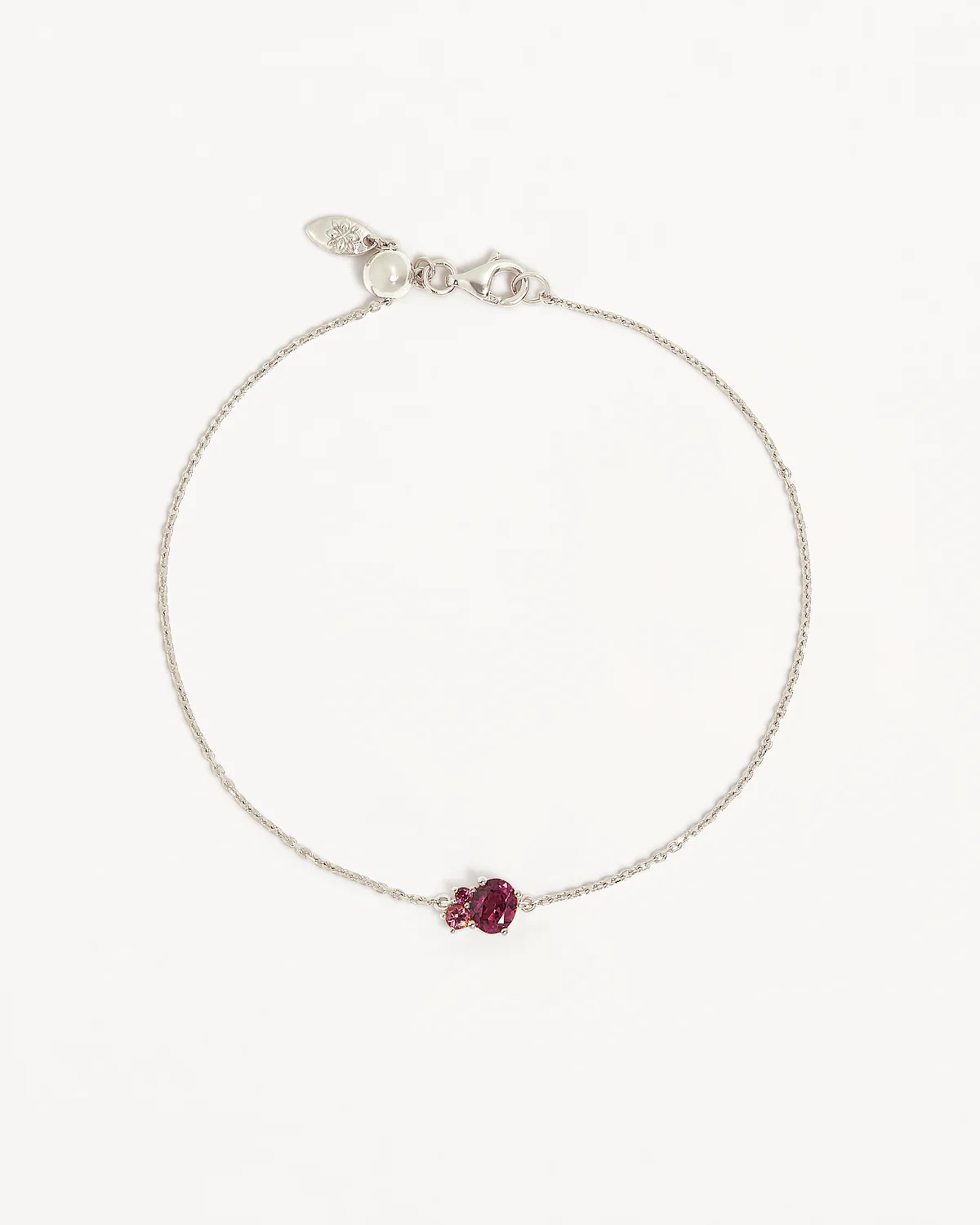 Sterling Silver Kindred Birthstone Bracelet - July