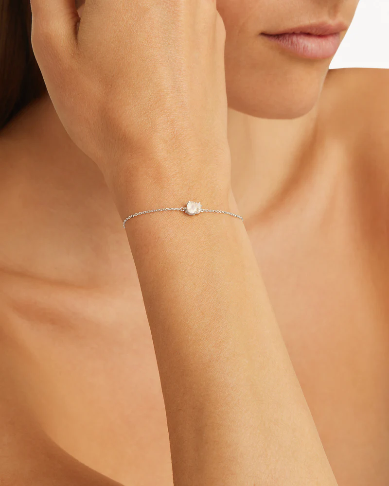 Sterling Silver Kindred Birthstone Bracelet - June - Image 2