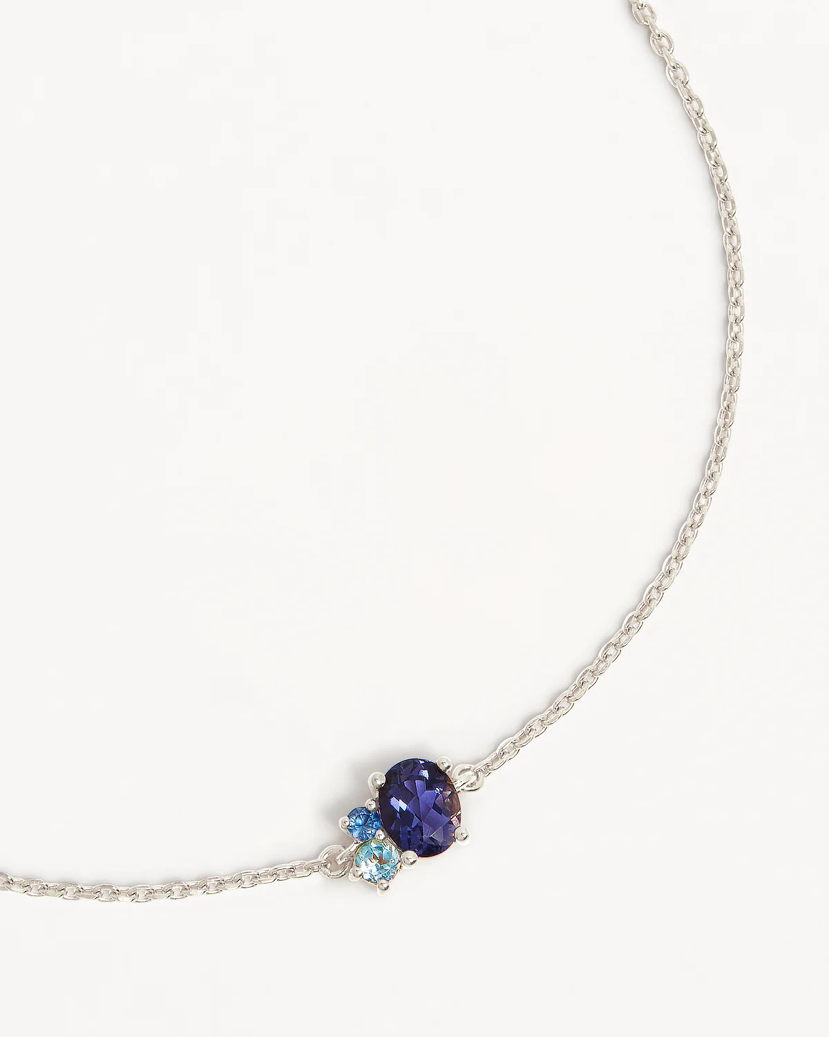 Sterling Silver Kindred Birthstone Bracelet - September - Image 3