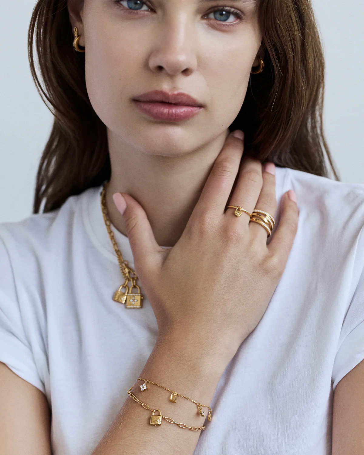 18k Gold Vermeil Love Unlocked Charm Bracelet - Image 7