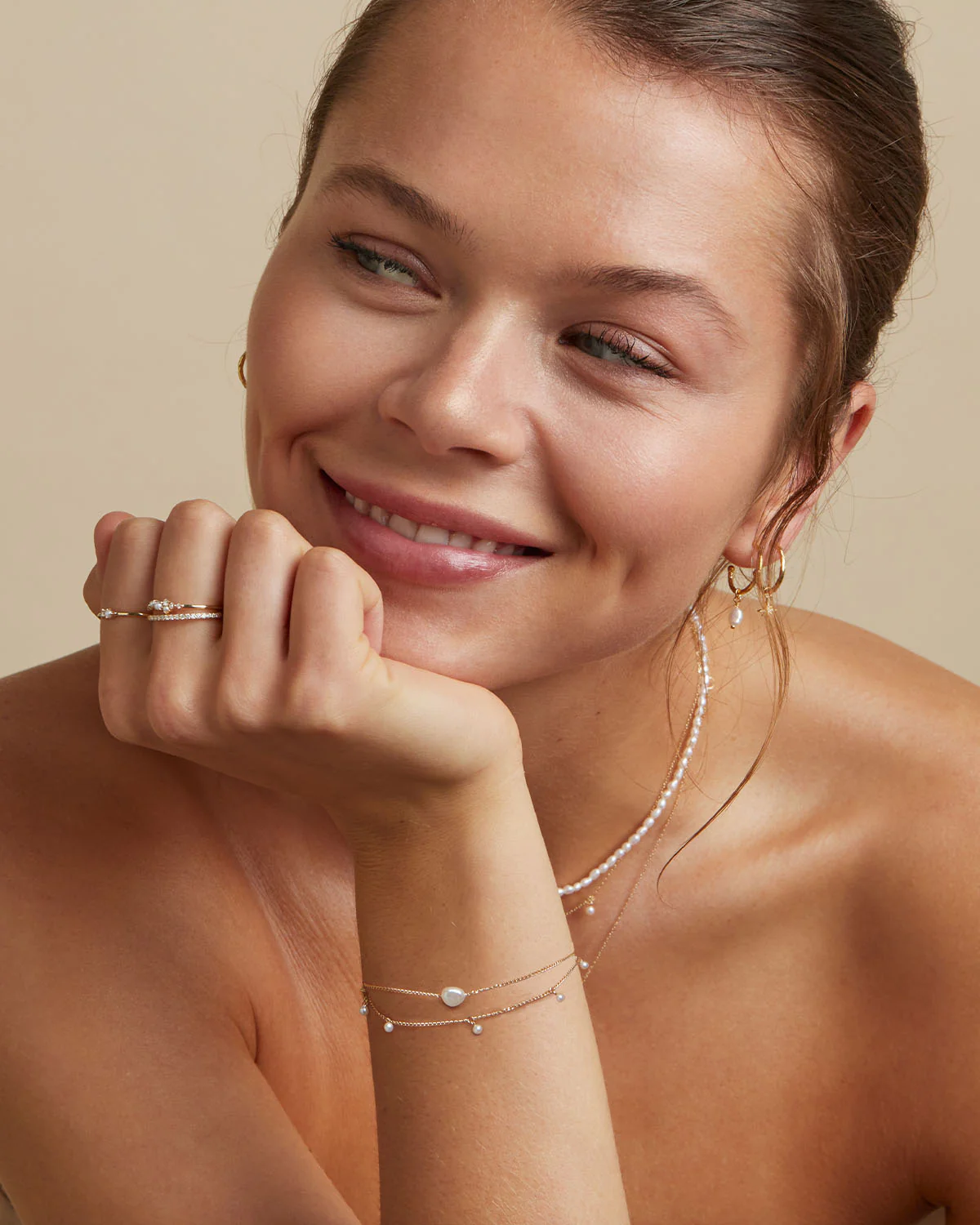 14k Solid Gold Peace Lover Bracelet - Image 4